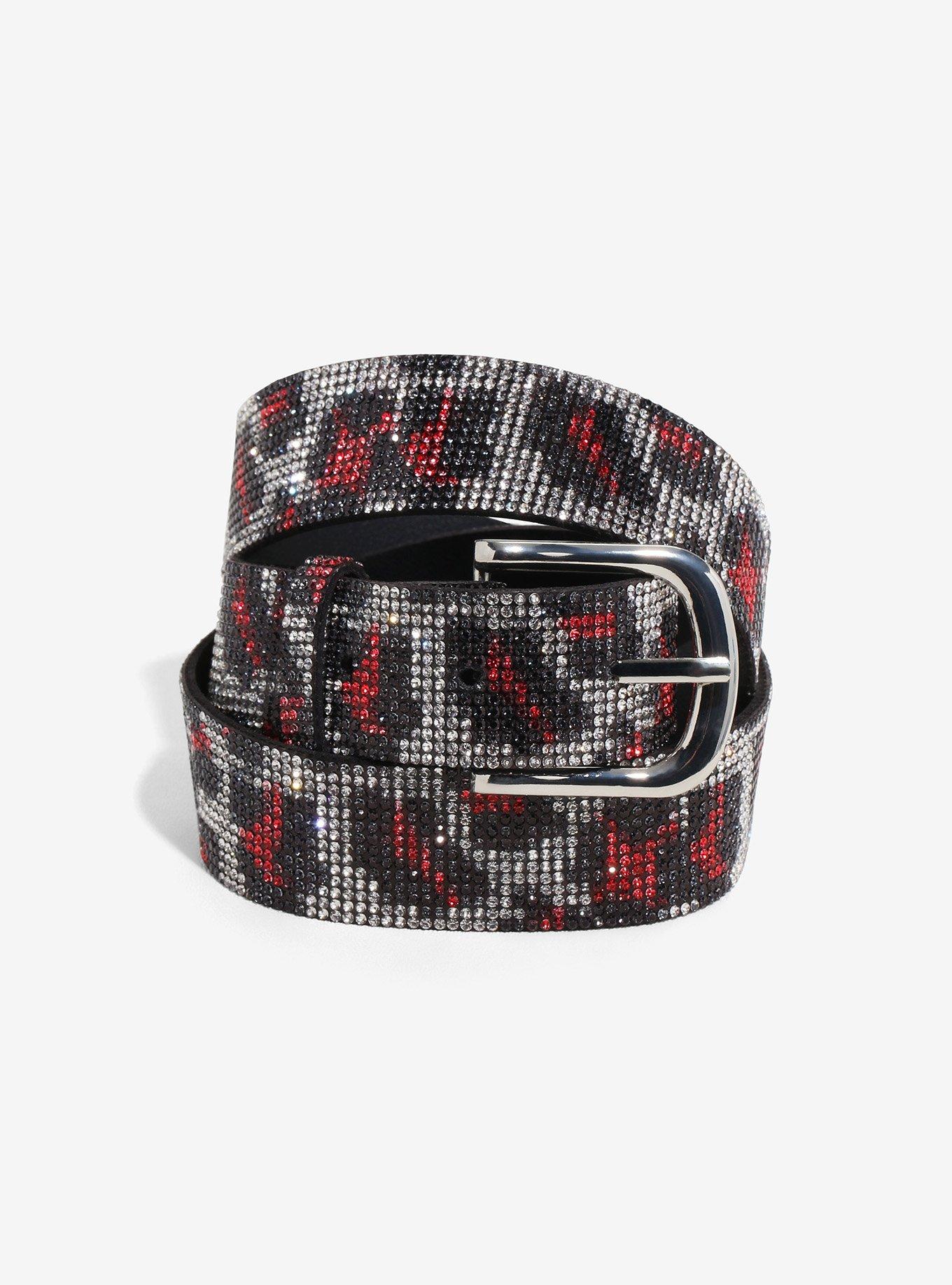 Red Leopard Bling Belt, , hi-res