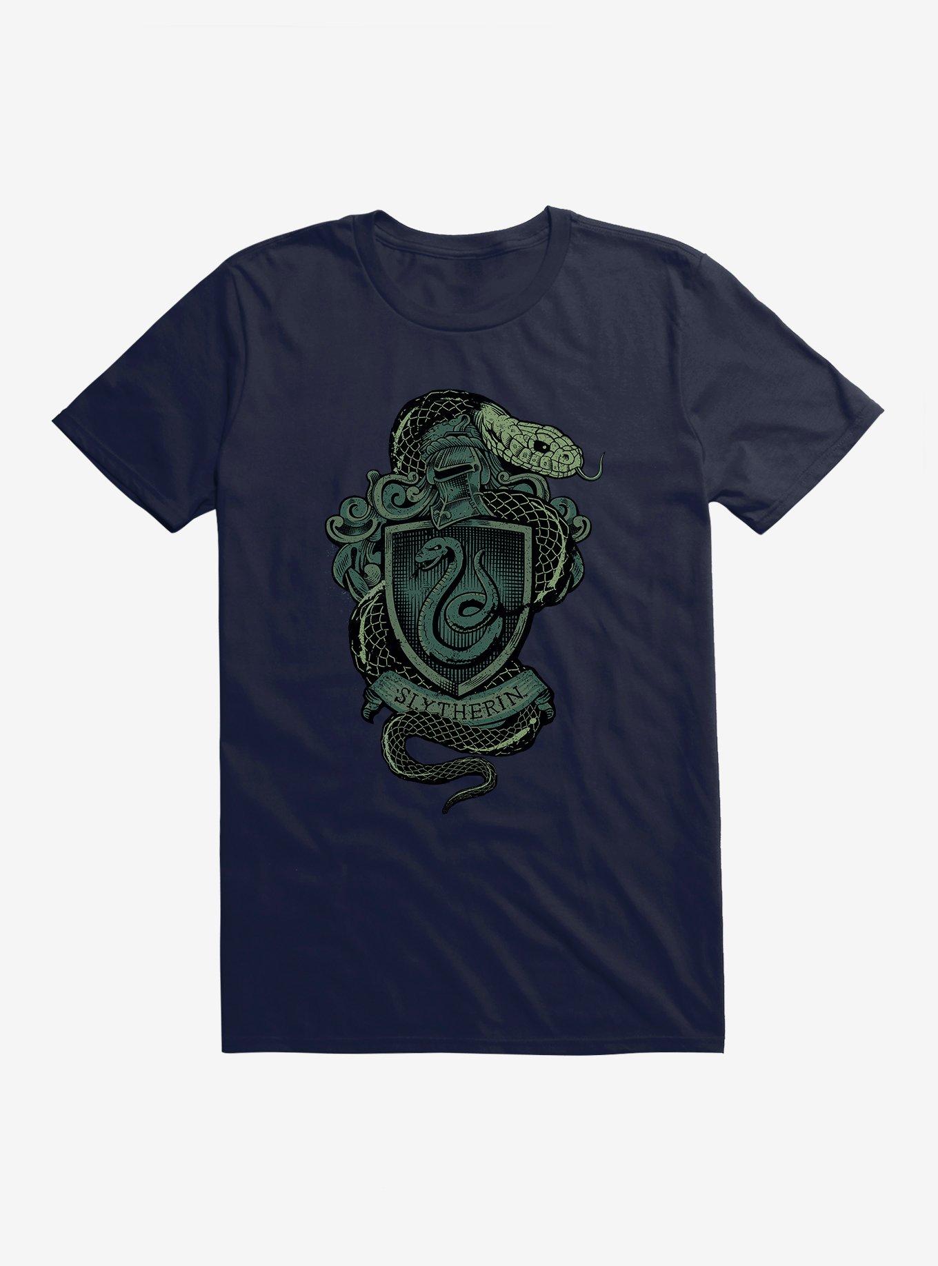 Harry Potter Slytherin Crest T-Shirt, NAVY, hi-res
