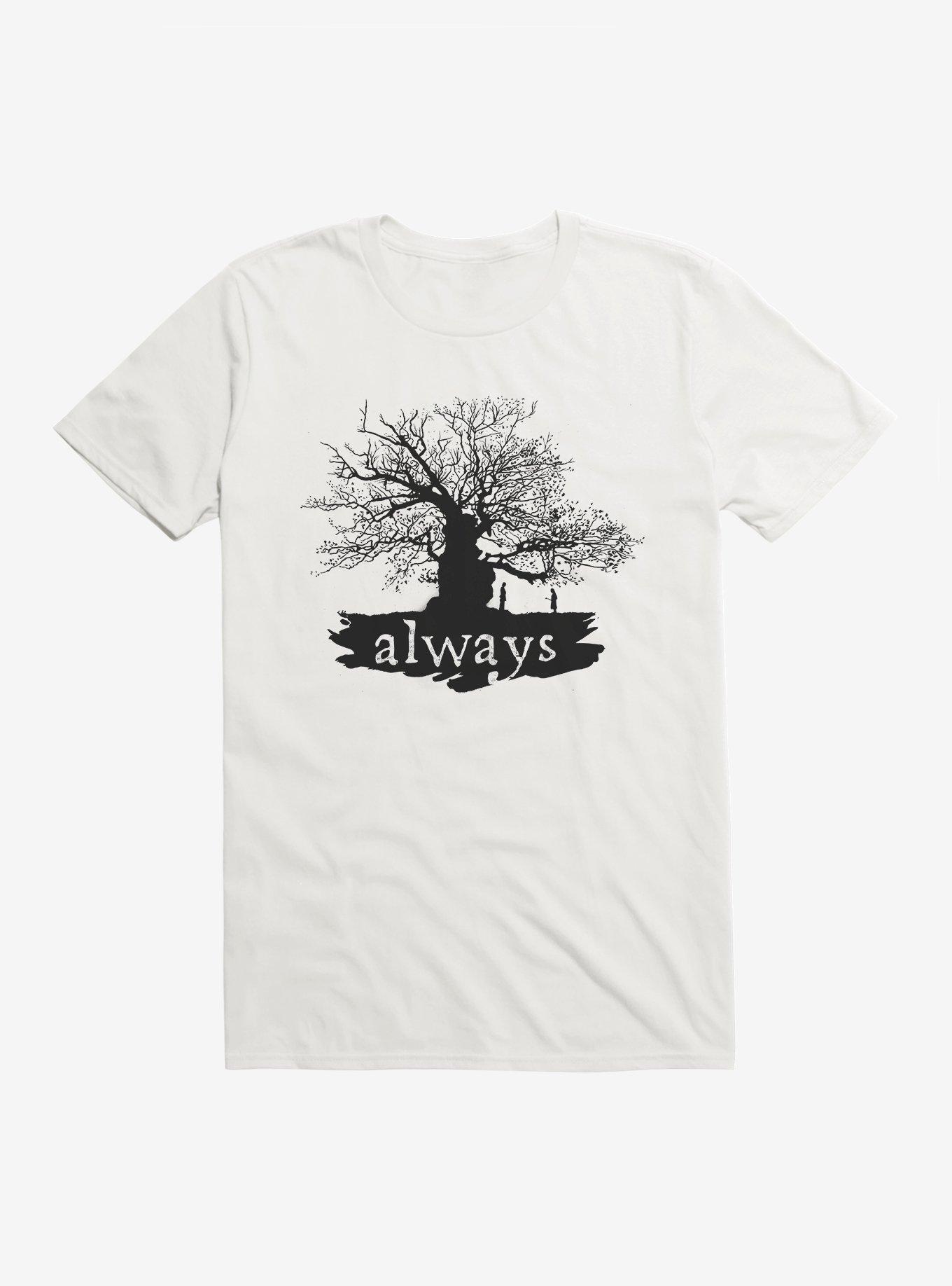 Harry Potter Always Tree Black T-Shirt, WHITE, hi-res
