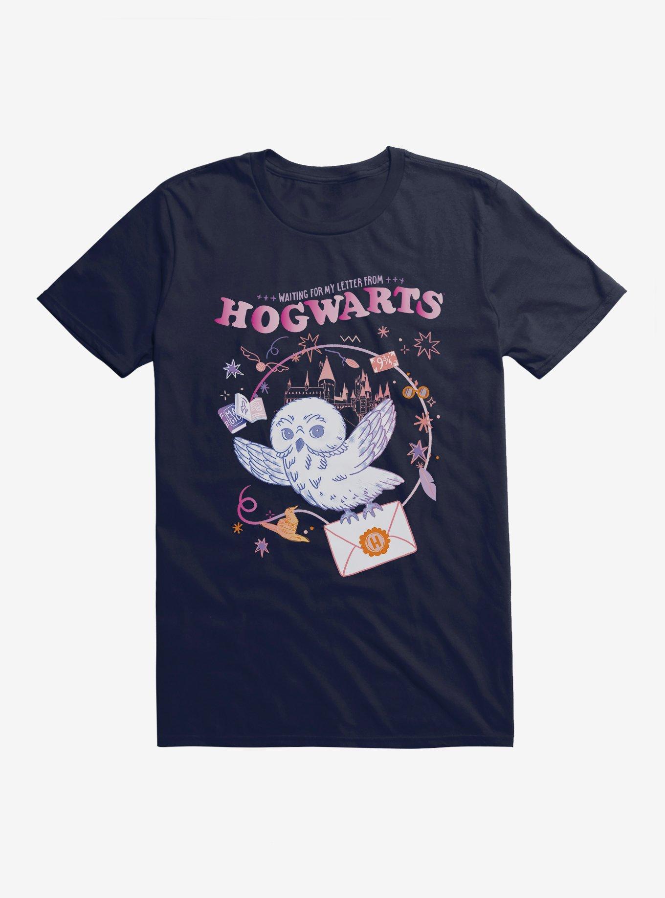 Harry Potter Hedwig Letter From Hogwarts T-Shirt, NAVY, hi-res