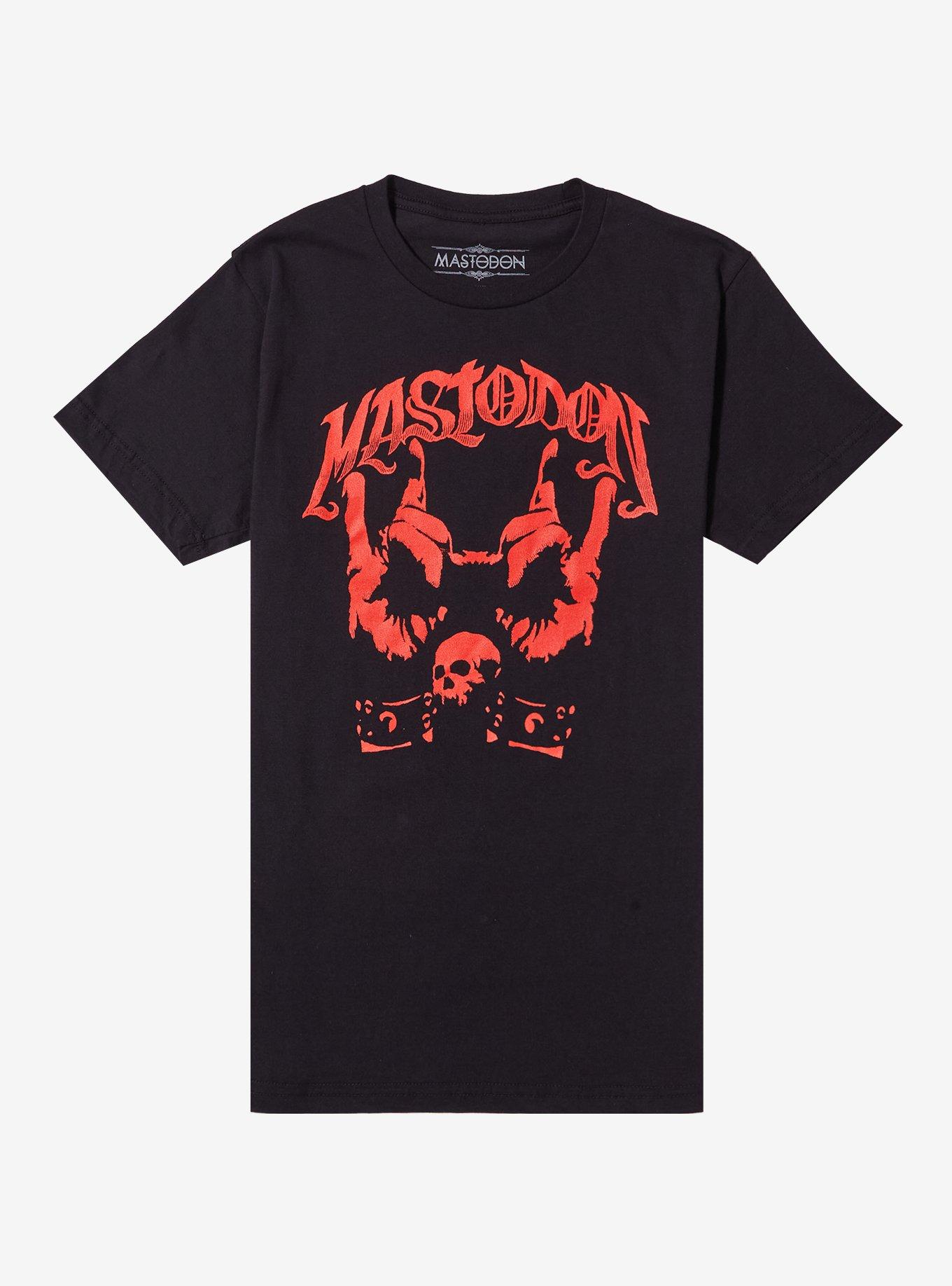 Mastodon Double Devil Horns Boyfriend Fit Girls T-Shirt, , hi-res