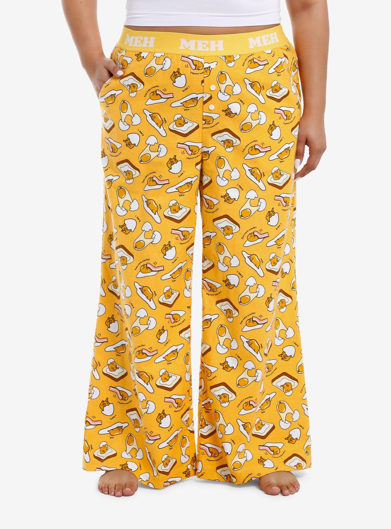 Gudetama Meh Pajama Pants Plus Size, , hi-res