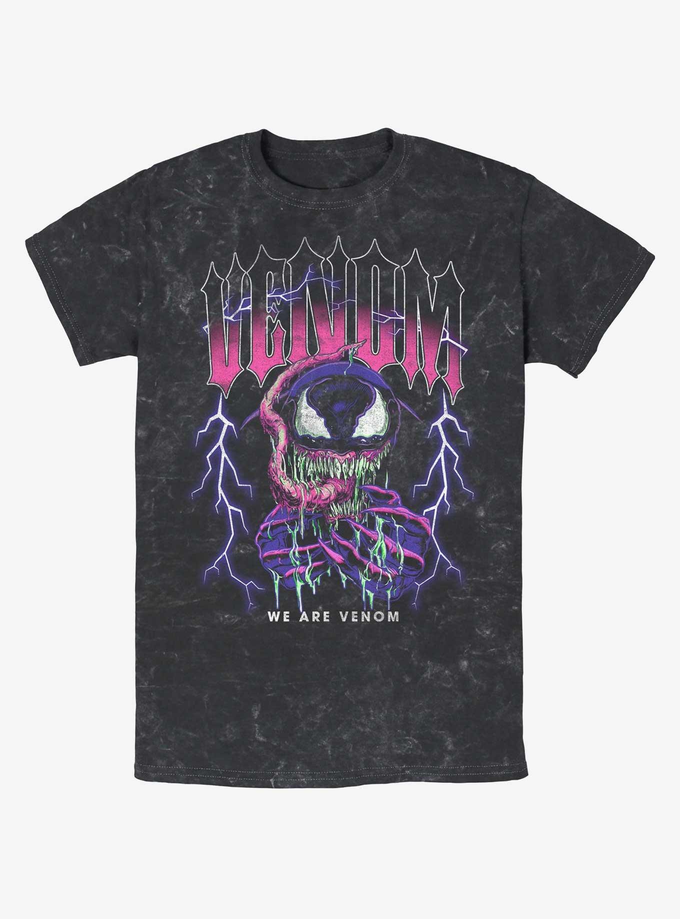 Marvel Spider-Man Lightning We Are Venom Mineral Wash T-Shirt