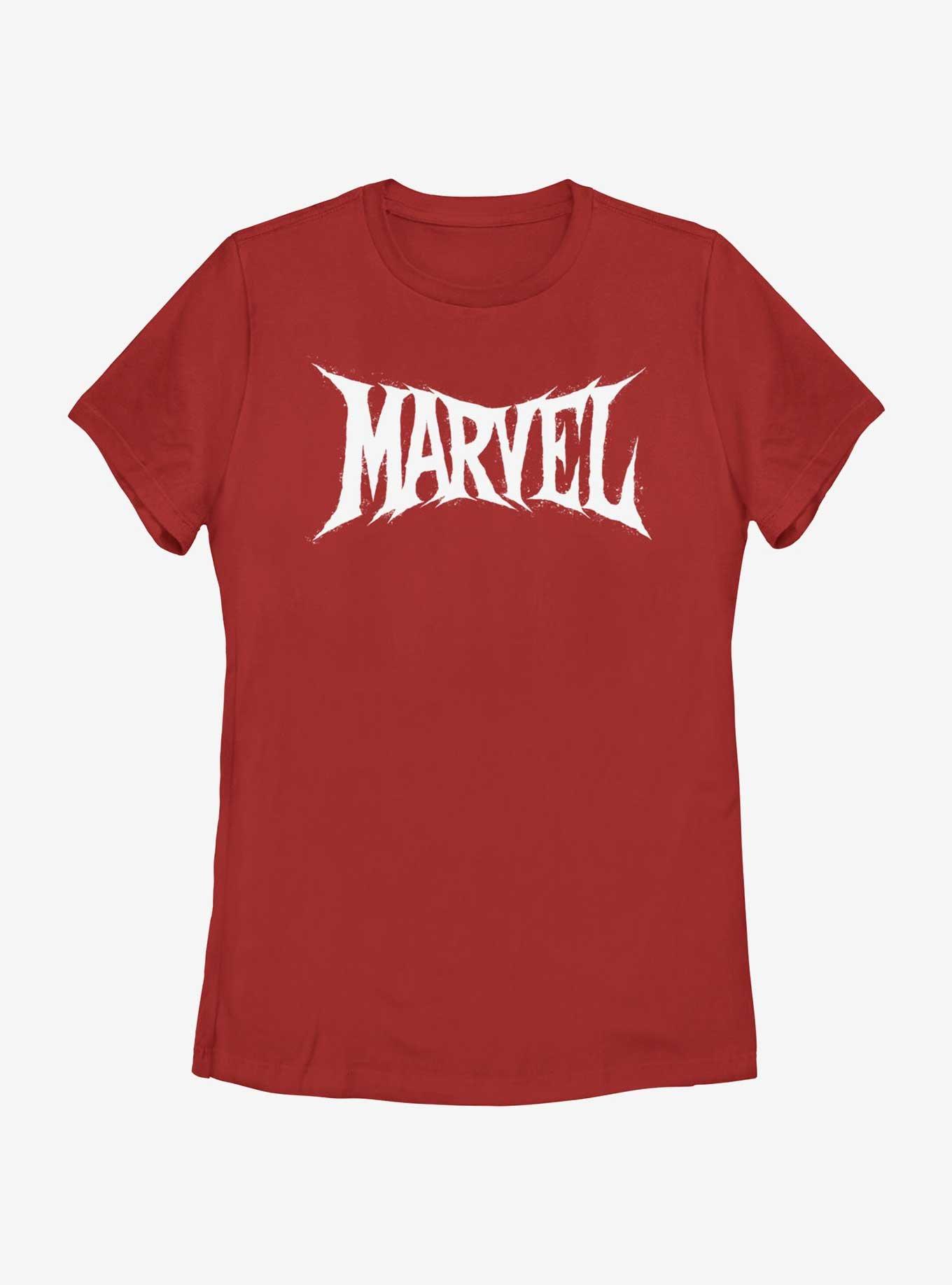 Marvel Metal Marvel Logo Womens T-Shirt