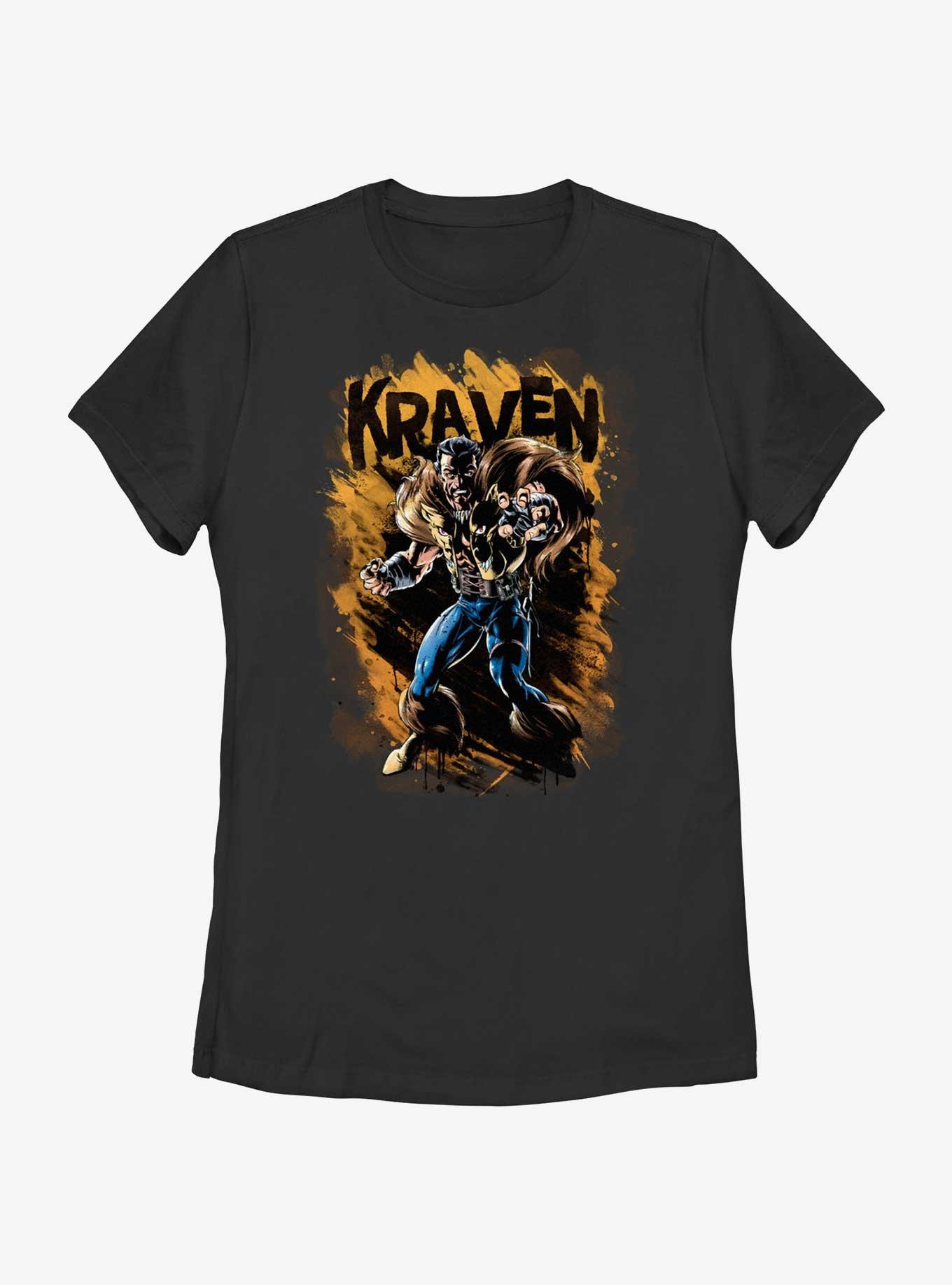 Marvel Kraven the Hunter Splatter Wall Womens T-Shirt, BLACK, hi-res