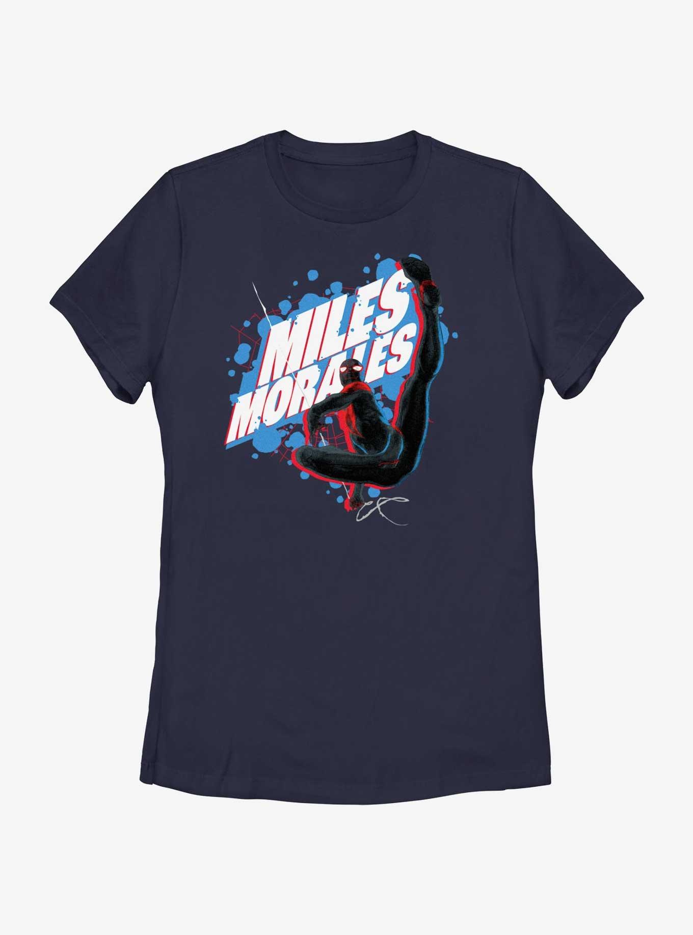 Marvel Spider-Man Miles Morales Pose Womens T-Shirt