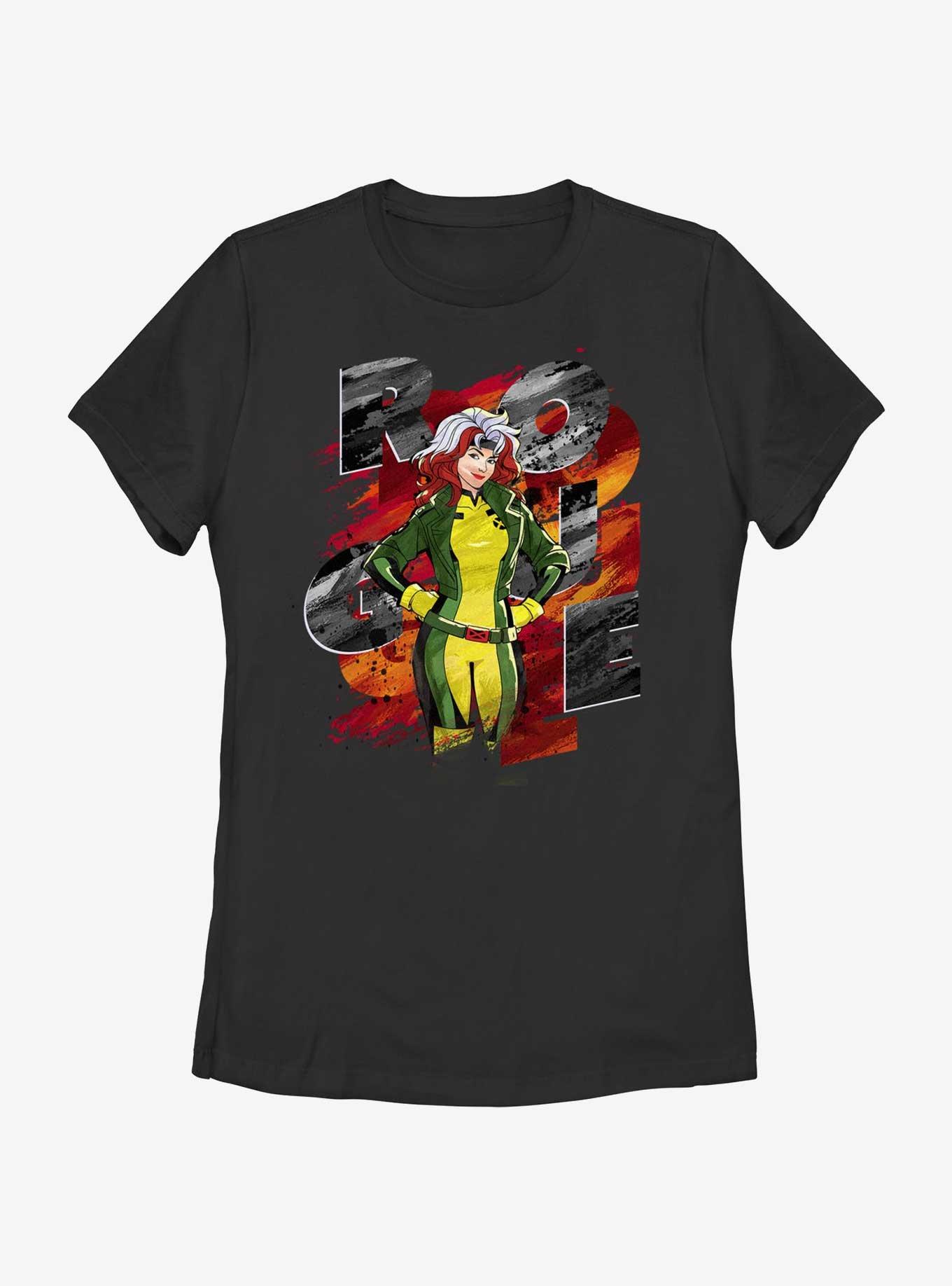 Marvel X-Men Rogue Paint Womens T-Shirt, BLACK, hi-res