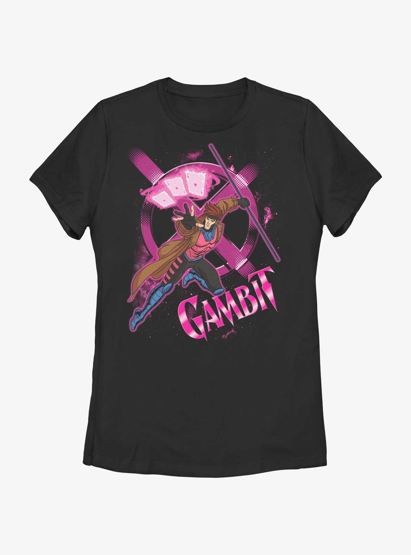 Marvel X-Men Gambit Enhanced Powers Womens T-Shirt, BLACK, hi-res