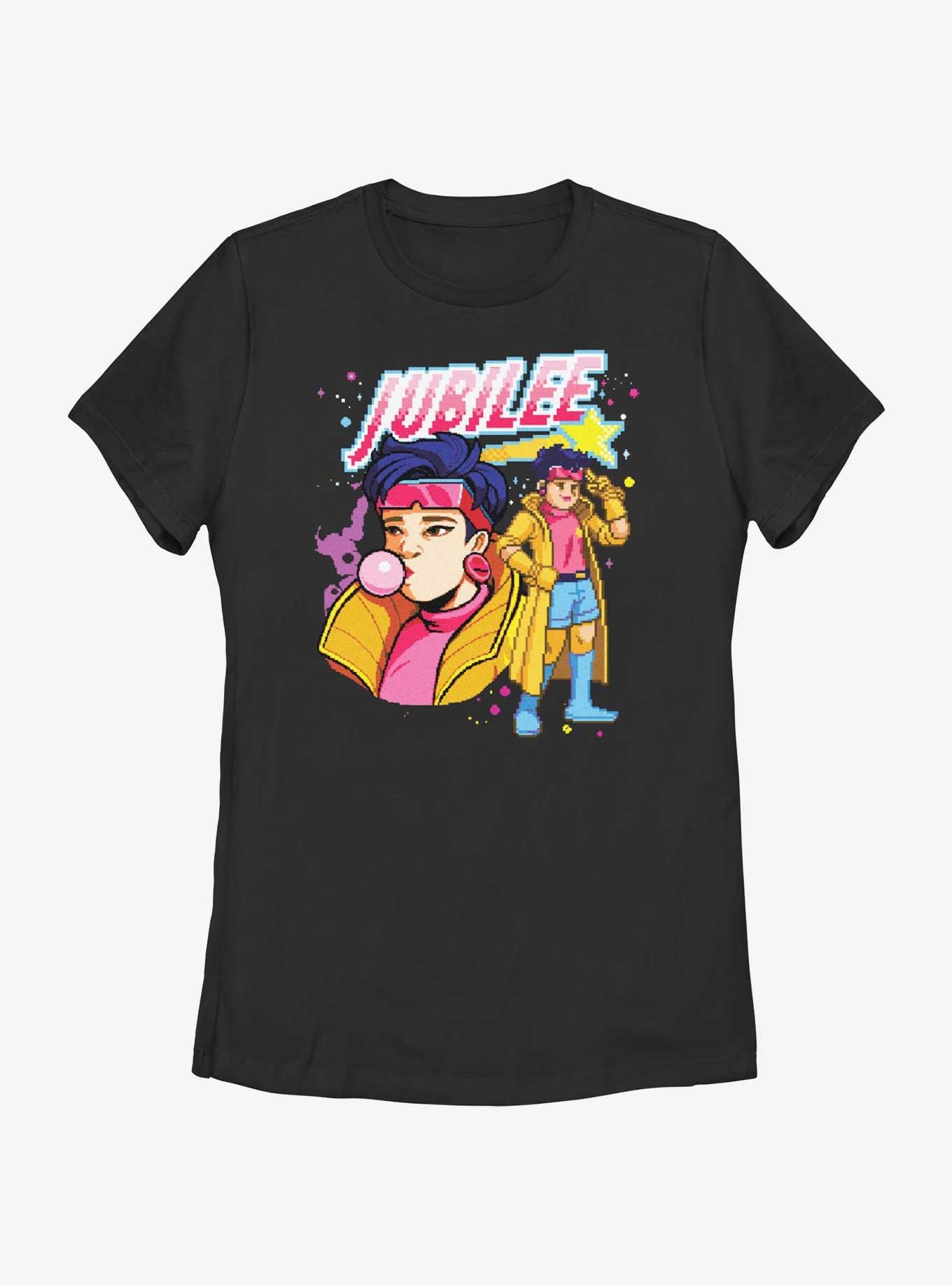 Marvel X-Men Pixellation Jubilation Womens T-Shirt