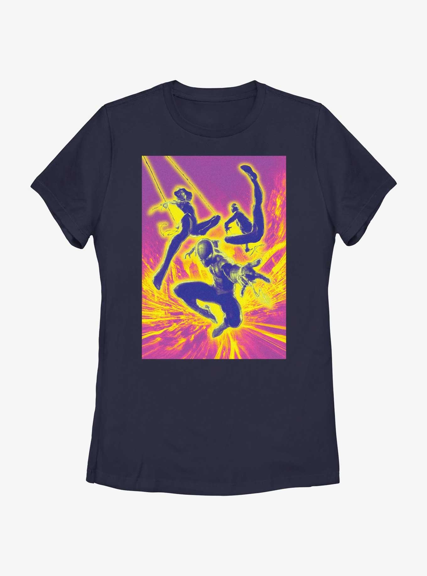 Marvel Spider-Man Neon Spiders Womens T-Shirt