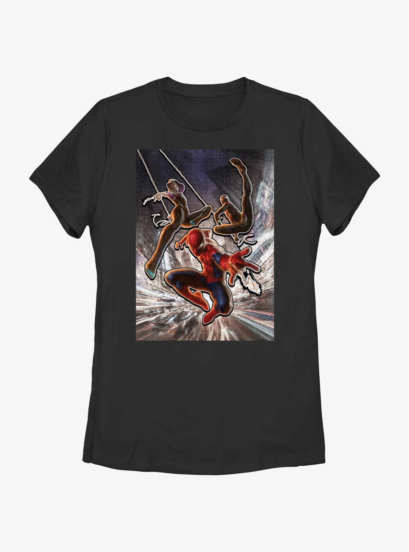 Marvel Spider-Man Spiders City Poster Womens T-Shirt, , hi-res