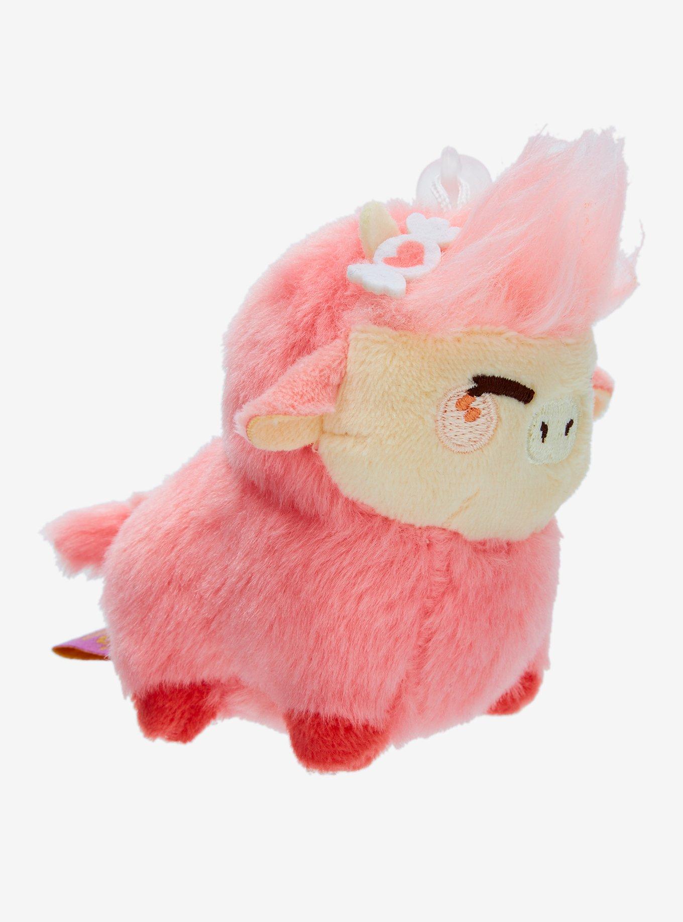 Honeymaru Pink Highland Cow Plush Key Chain 