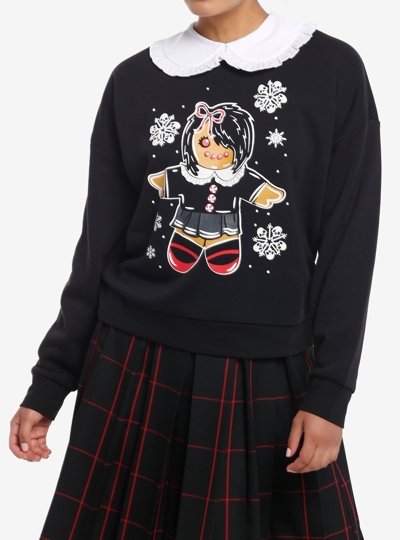 Social Collision Goth Gingerbread Collar Girls Sweater | Hot Topic
