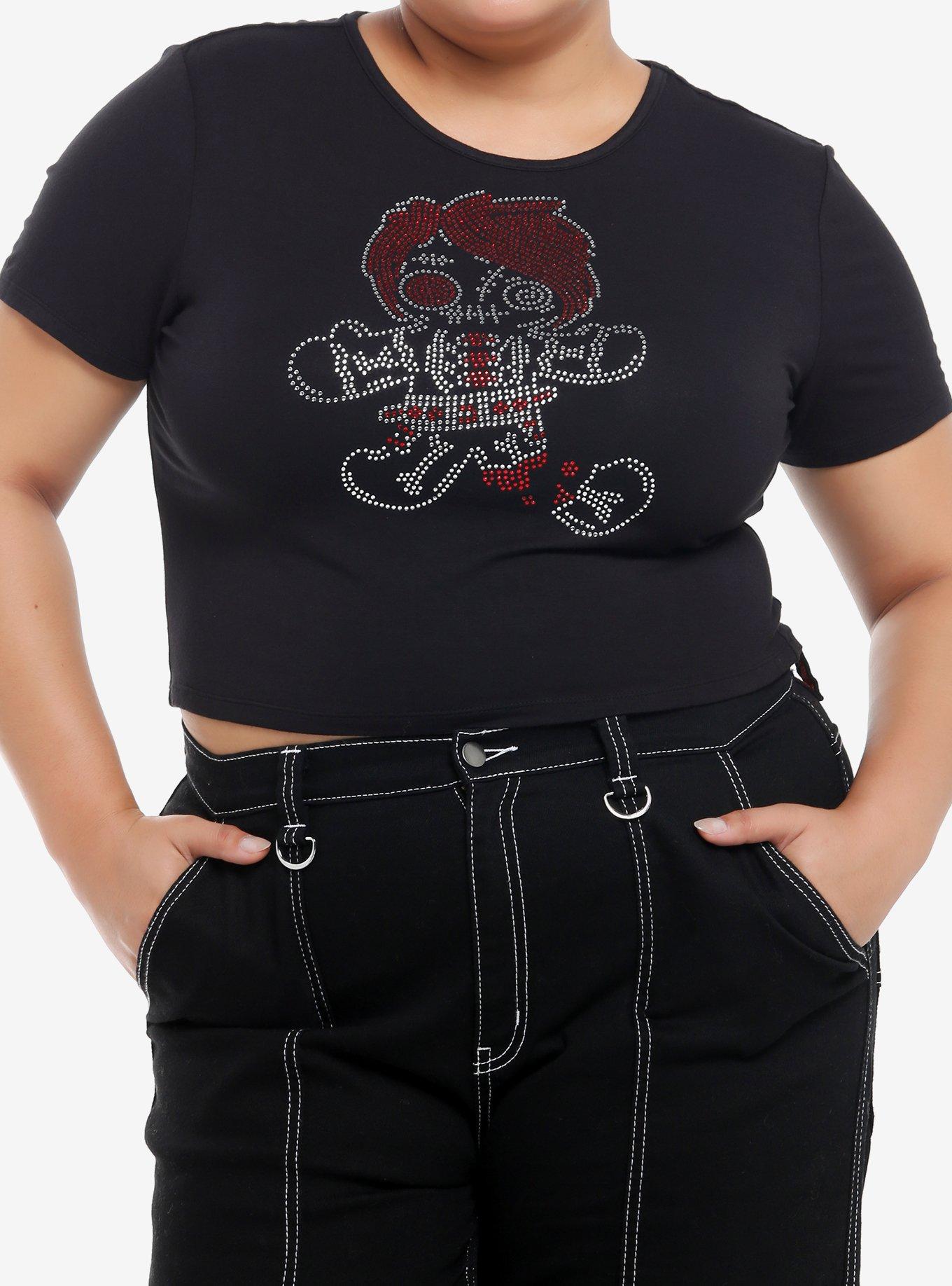 Social Collision Goth Gingerbread Rhinestone Girls Baby T-Shirt Plus Size, , hi-res