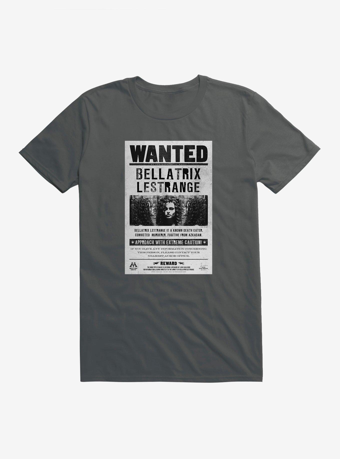 Harry Potter Bellatrix Lestrange Wanted Poster T-Shirt