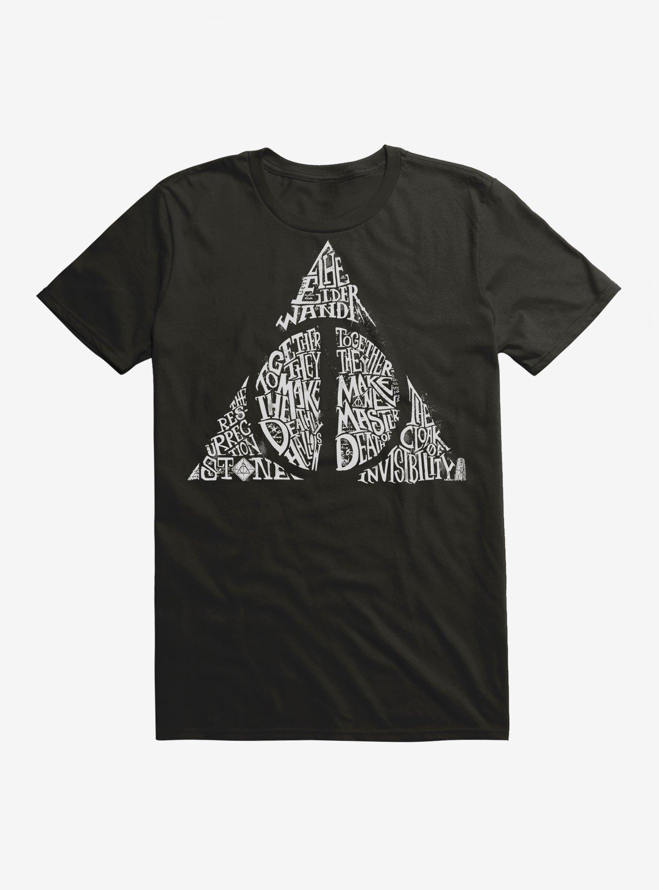 Harry Potter Deathly Hallows Script T-Shirt, , hi-res