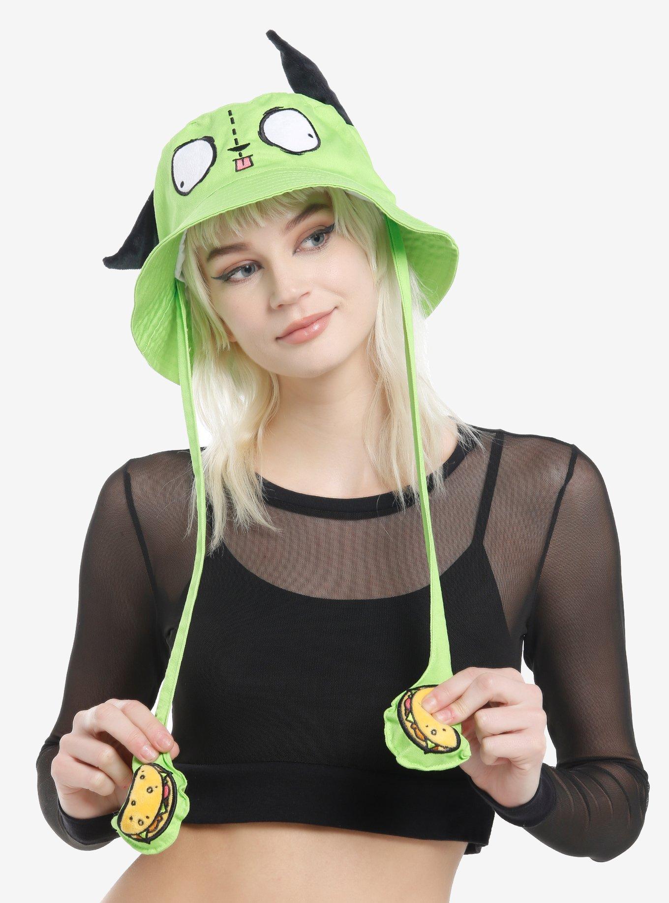 Hot Topic Invader Zim Gir With Hotdog Flat Brim Hat Invader Zim GIR Rhinestone Cadet Hat | Hot Topic main image 4