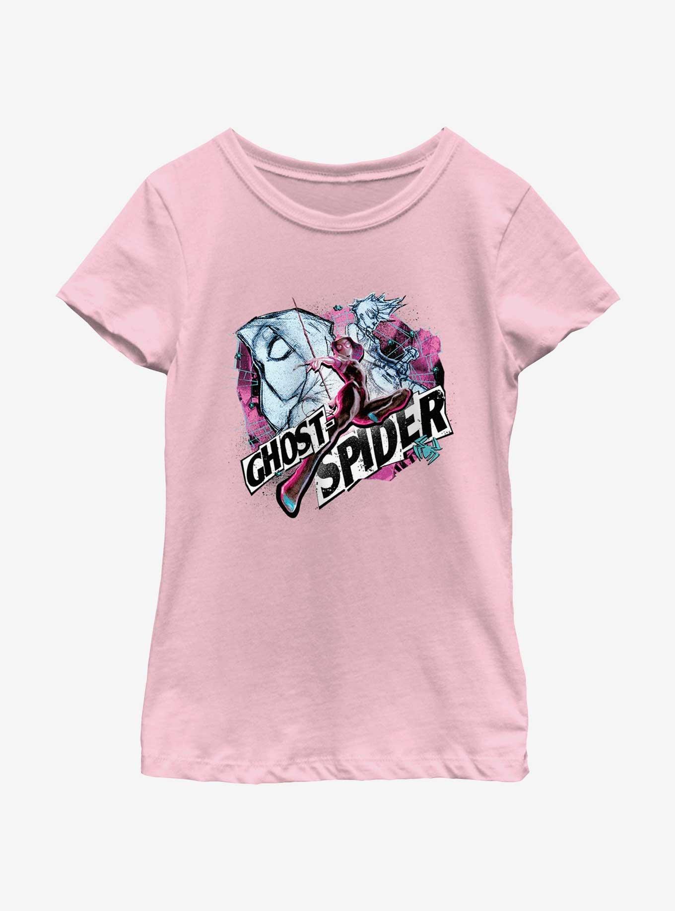 Marvel Spider-Man Ghost Spider Gwen Girls Youth T-Shirt, PINK, hi-res