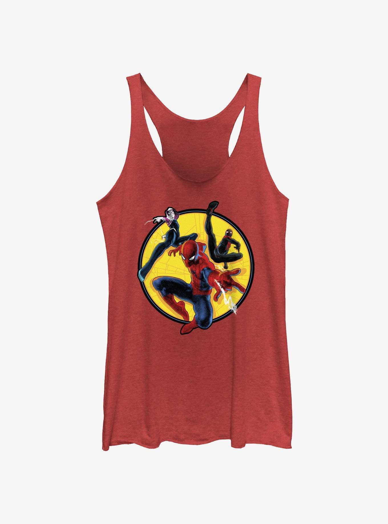 Marvel Spider-Man Spider Team Womens Tank Top, RED HTR, hi-res