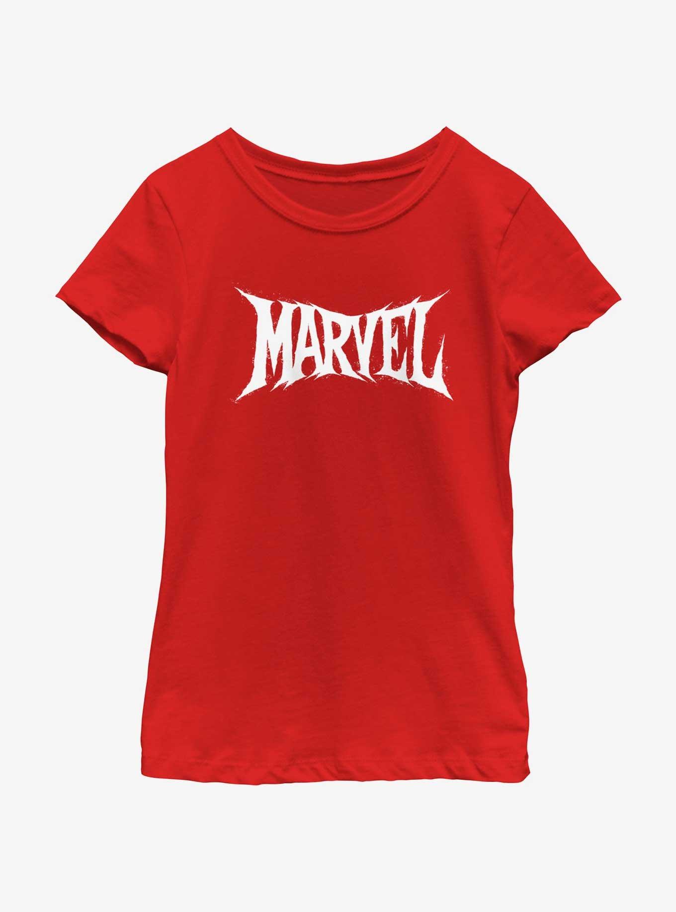 Marvel Metal Logo Girls Youth T-Shirt