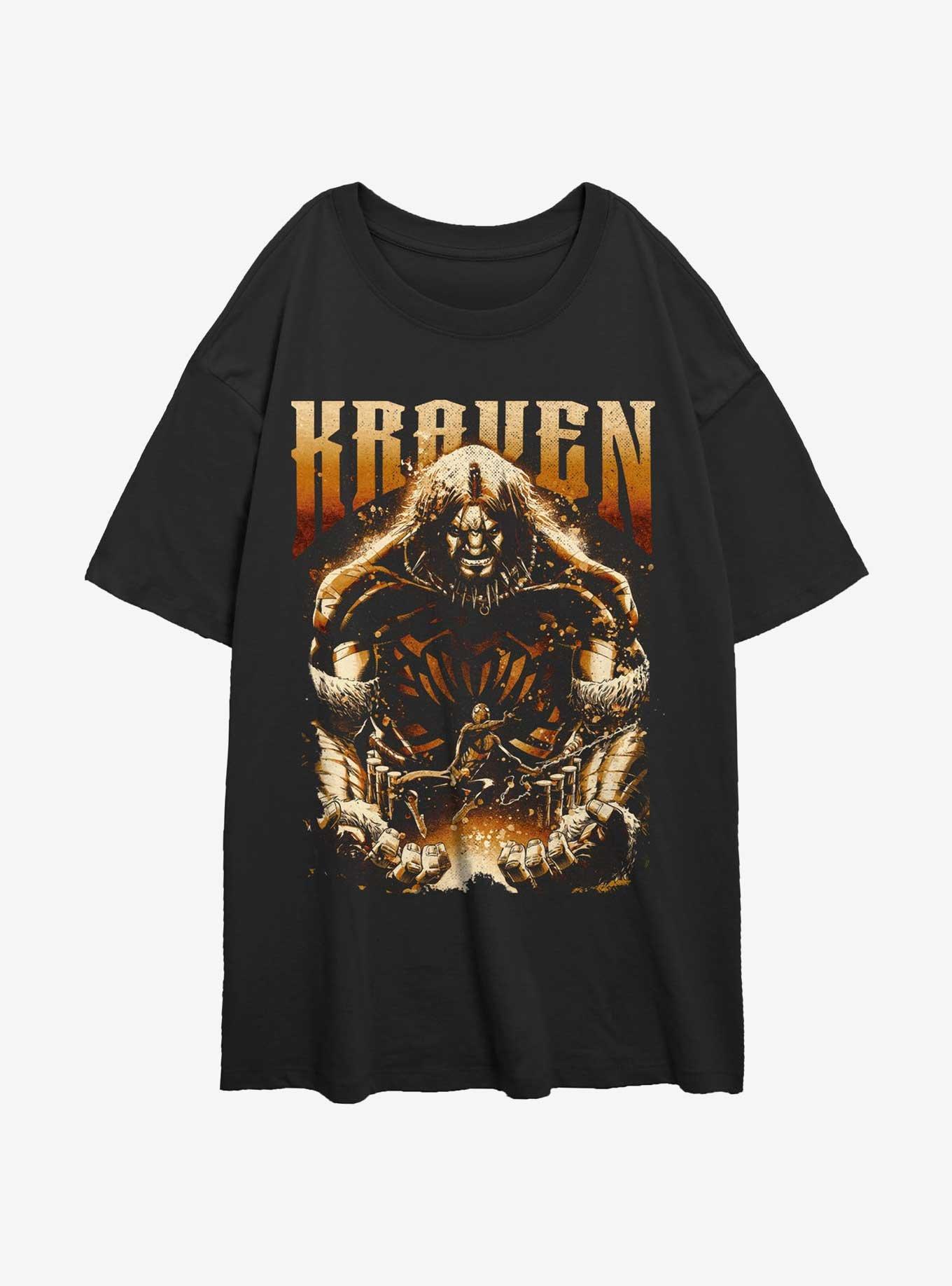 Marvel Kraven the Hunter Red Kraven Spider Womens Oversized T-Shirt, BLACK, hi-res