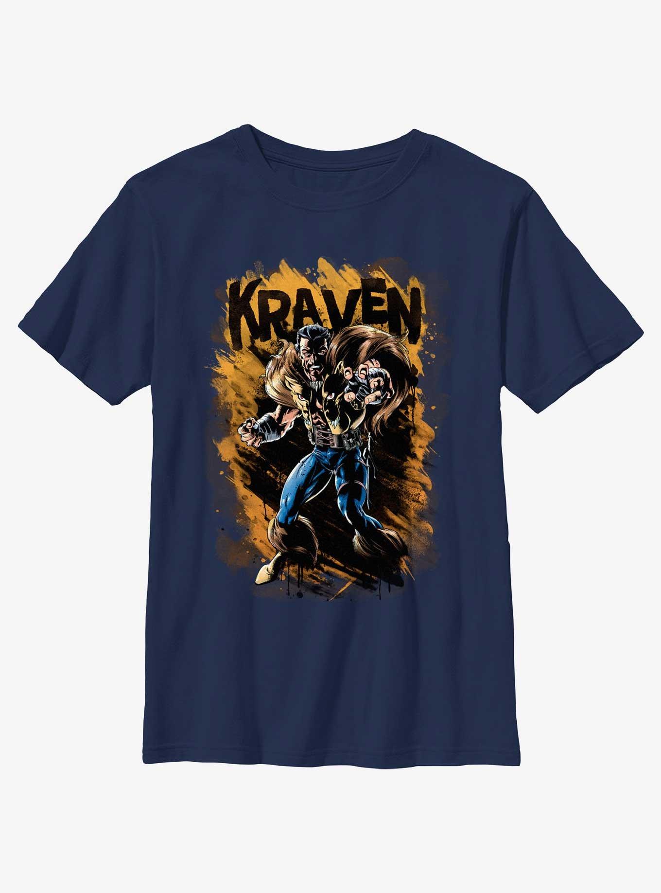 Marvel Kraven the Hunter Splatter Wall Youth T-Shirt, , hi-res