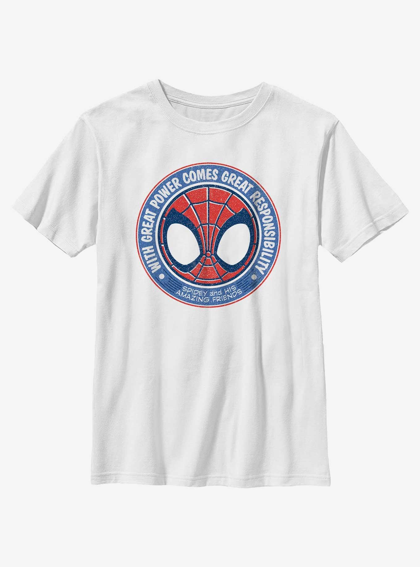 Marvel Spidey and His Amazing Friends Great Power Team Patch Youth T-Shirt, , hi-res