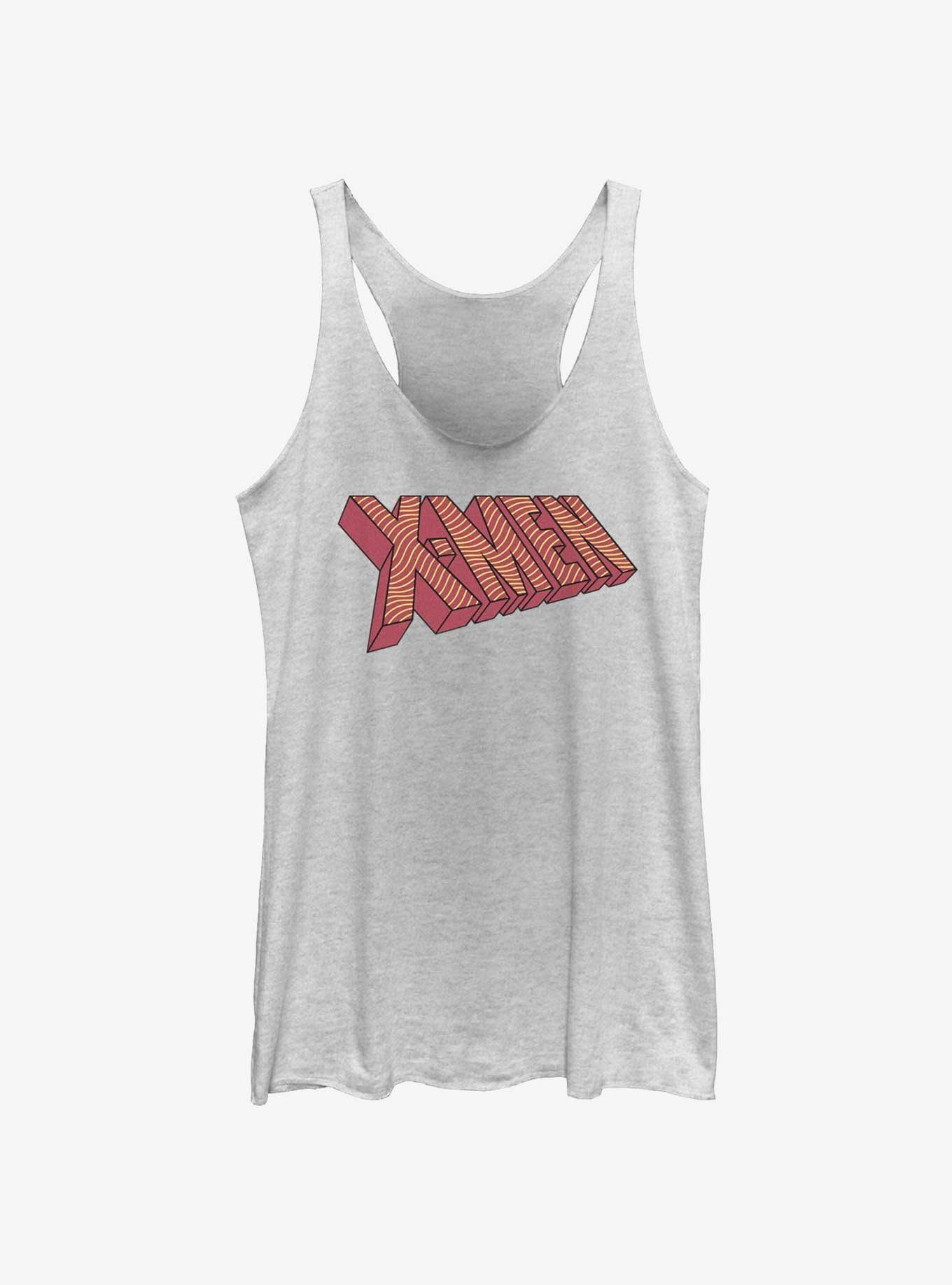 Marvel X-Men Waves Logo Womens Tank Top, WHITE HTR, hi-res