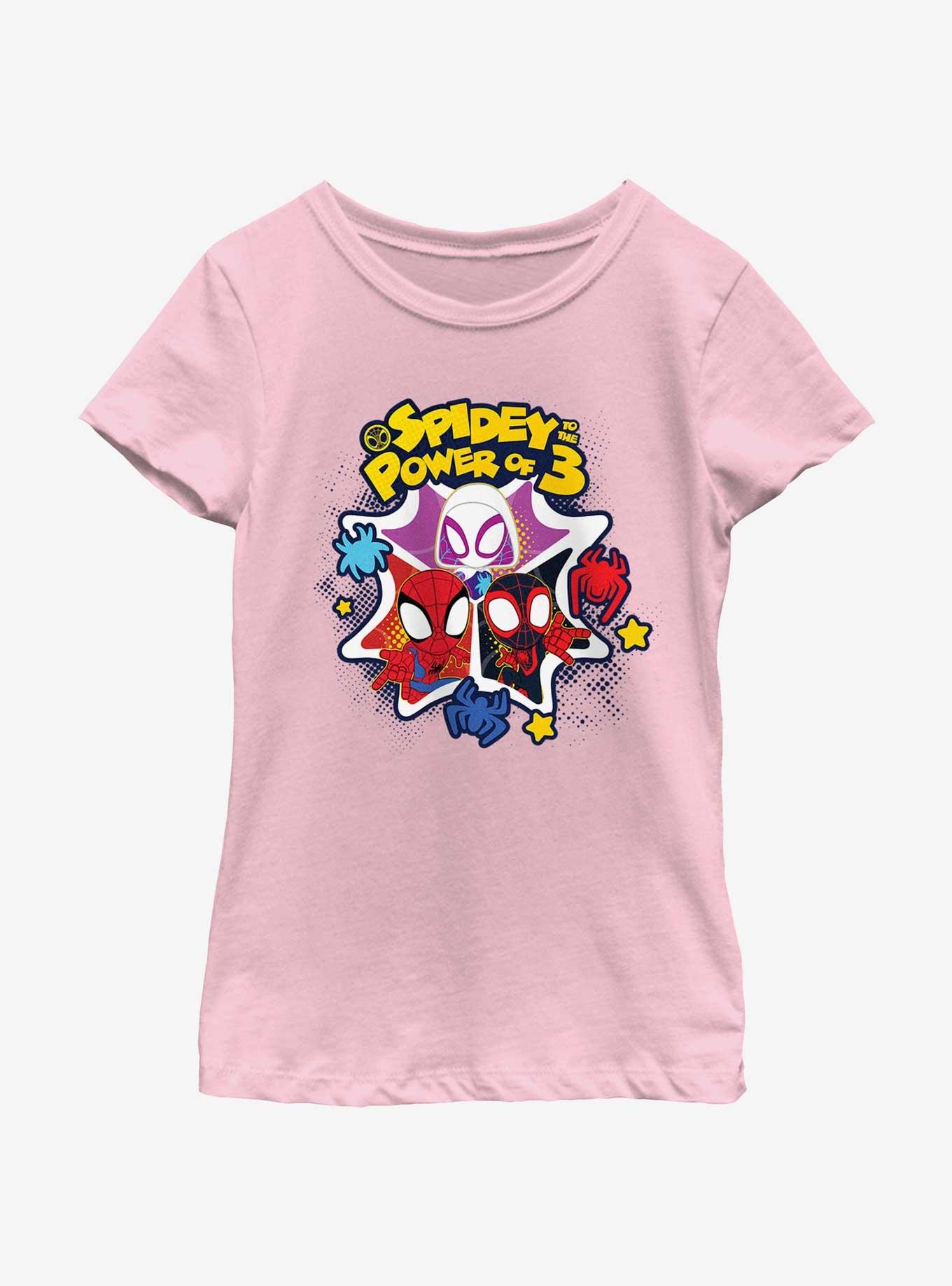 Marvel Spidey and His Amazing Friends Power Of Three Girls Youth T-Shirt, PINK, hi-res