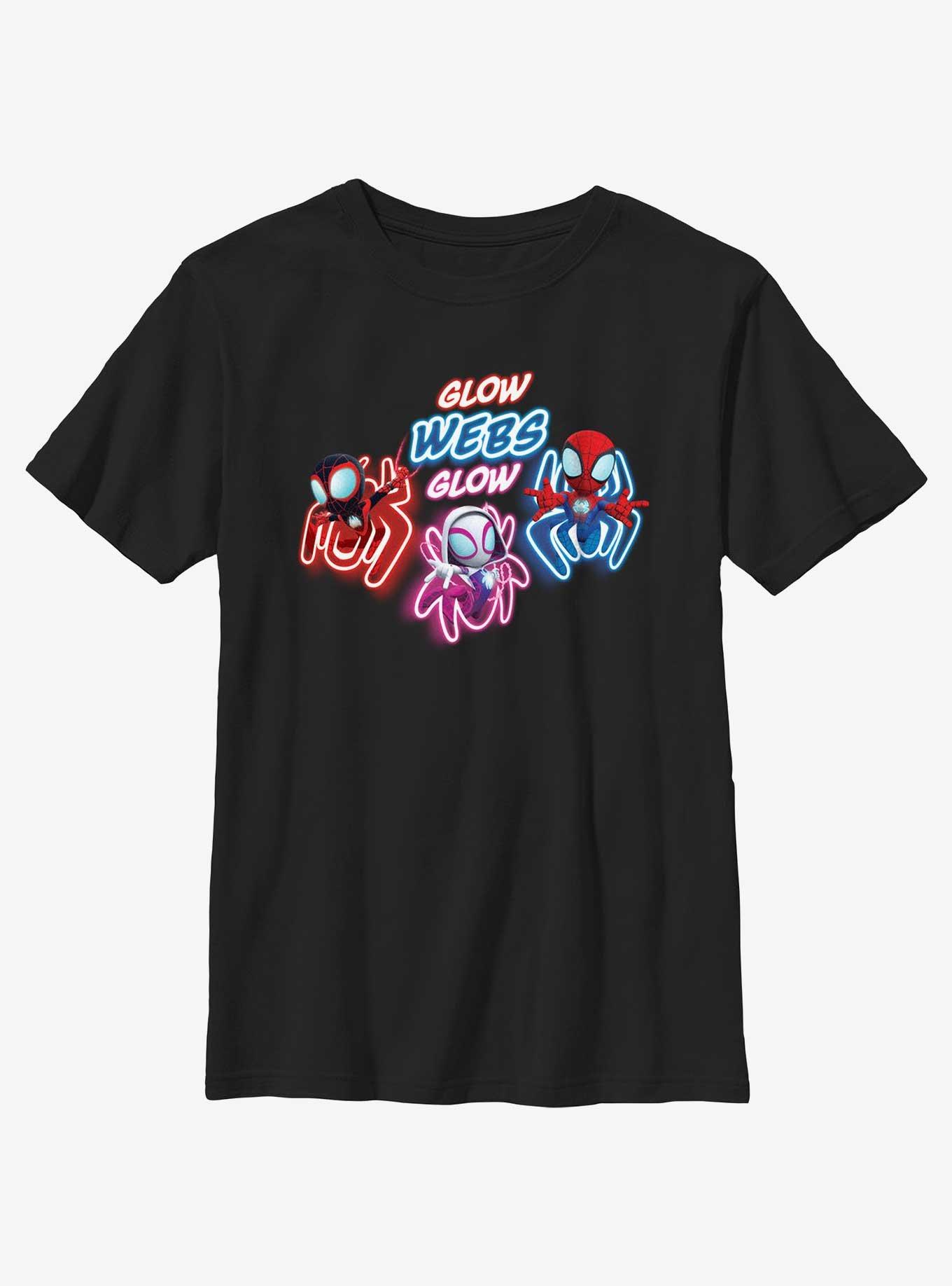 Marvel Spidey and His Amazing Friends Glow Webs Glow Friends Youth T-Shirt, , hi-res