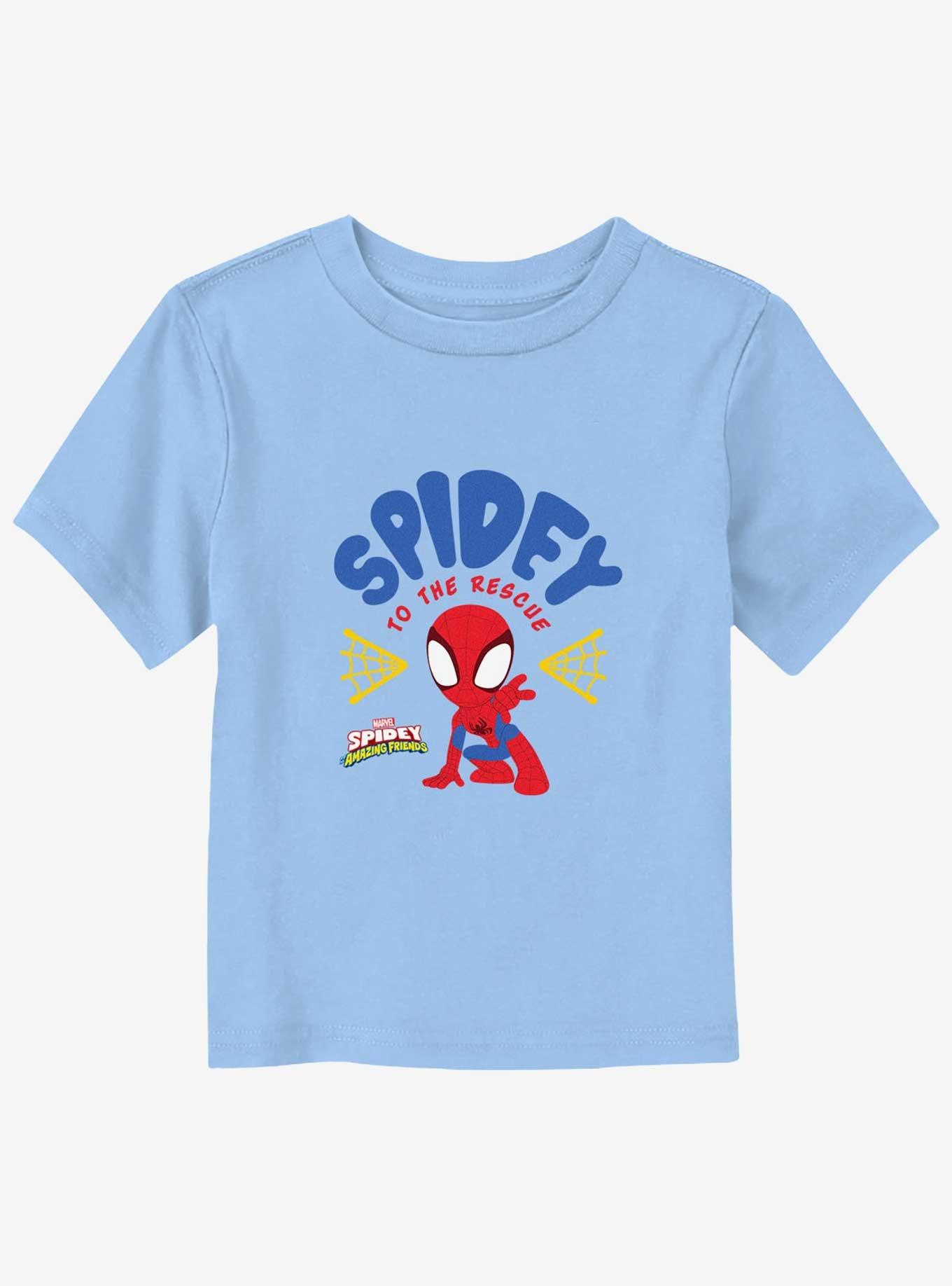 Marvel Spidey and His Amazing Friends Rescue Hero Webs Toddler T-Shirt, LT BLUE, hi-res