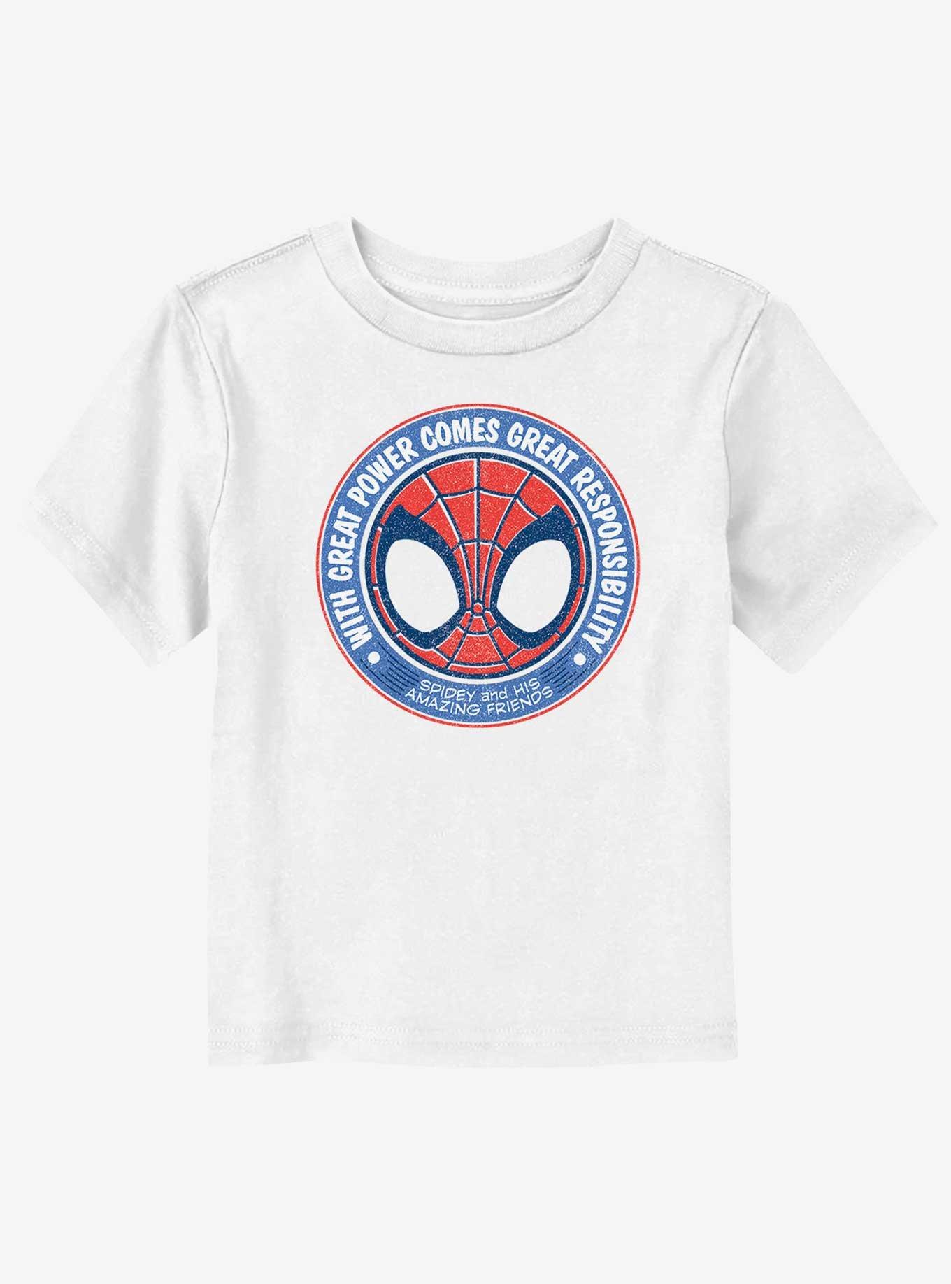 Marvel Spidey and His Amazing Friends Great Power Team Patch Toddler T-Shirt, WHITE, hi-res