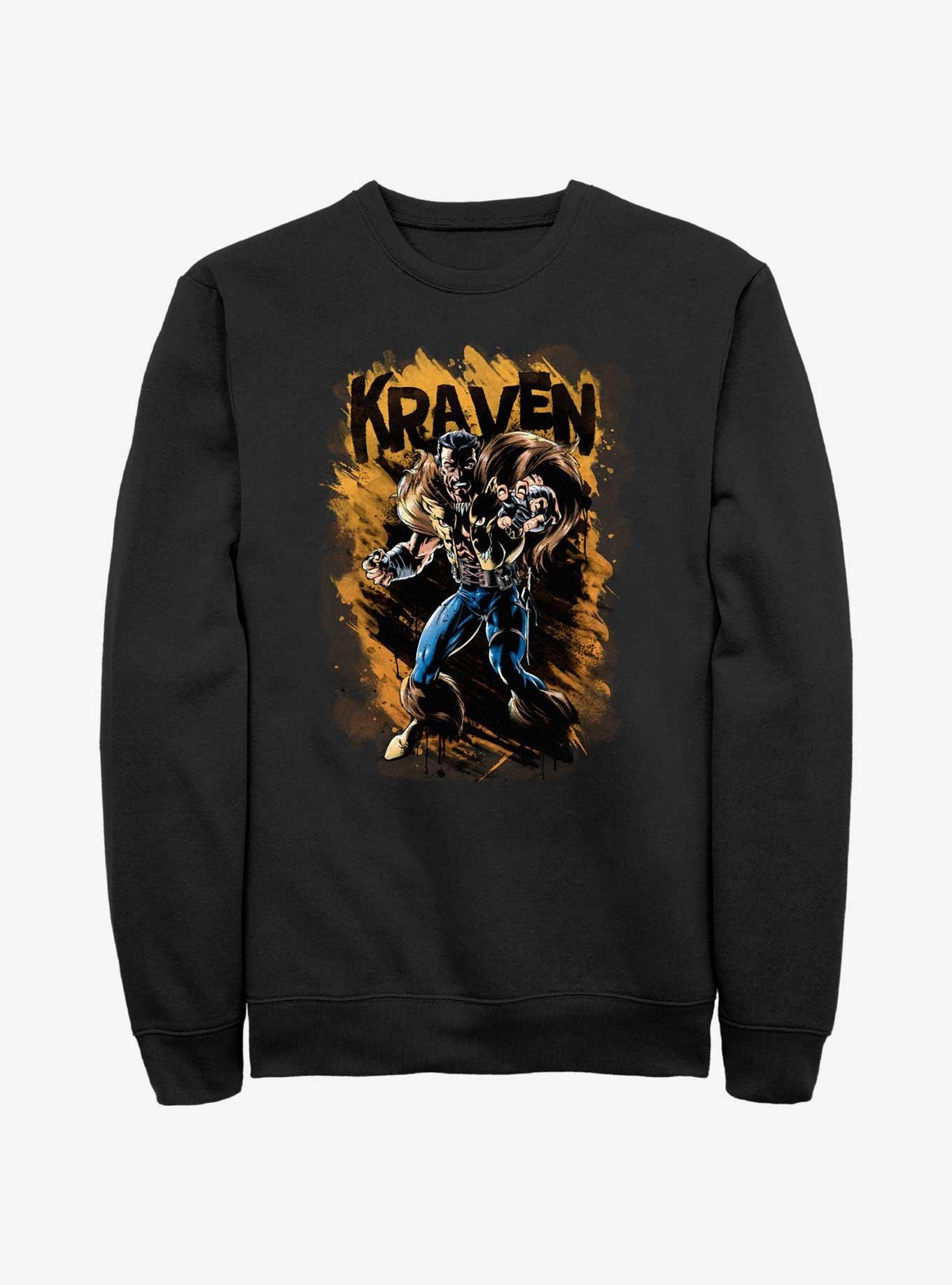 Marvel Kraven the Hunter Splatter Wall Sweatshirt, BLACK, hi-res