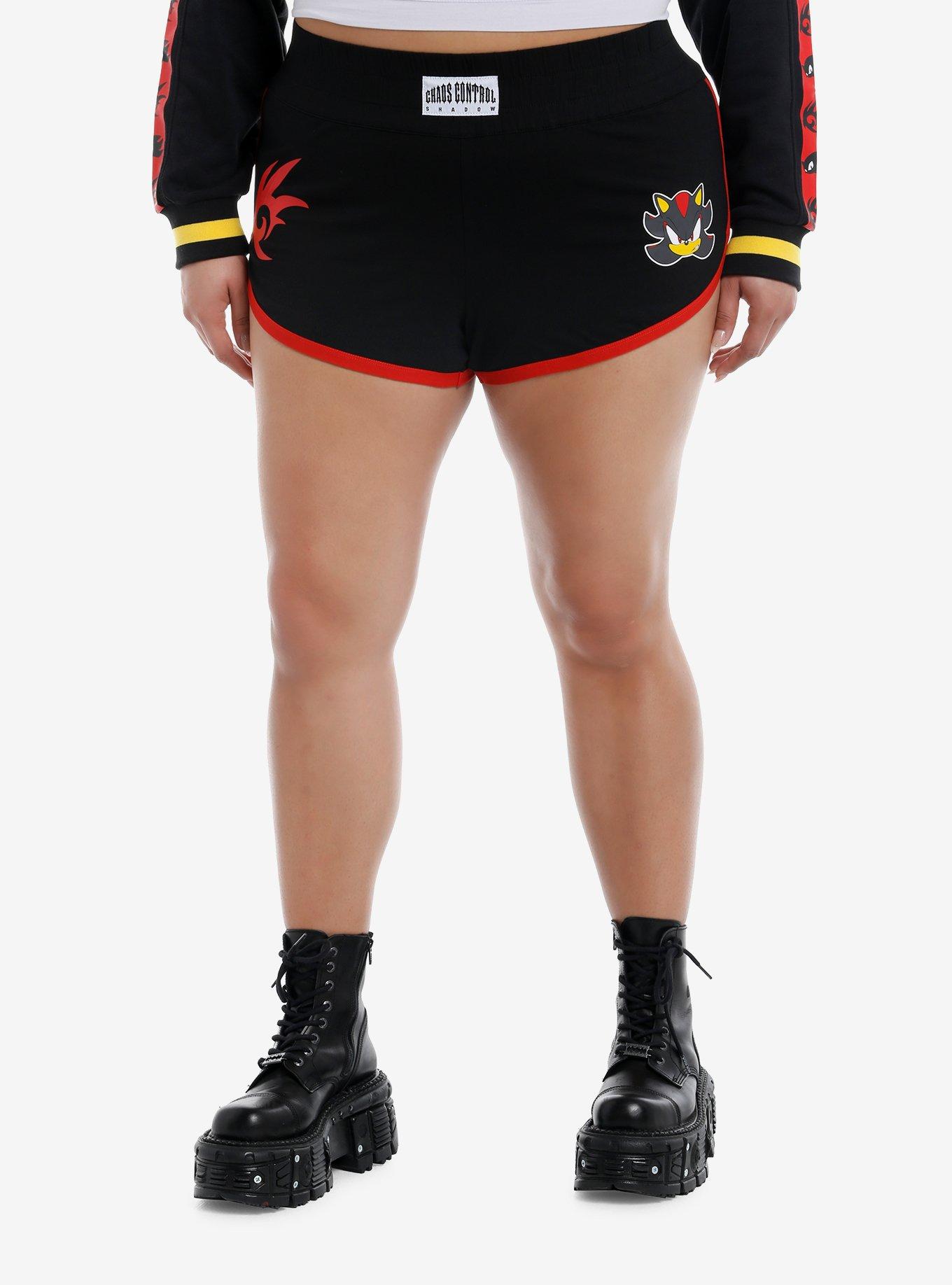 Sonic The Hedgehog Shadow Dolphin Shorts Plus Size, BLACK, hi-res