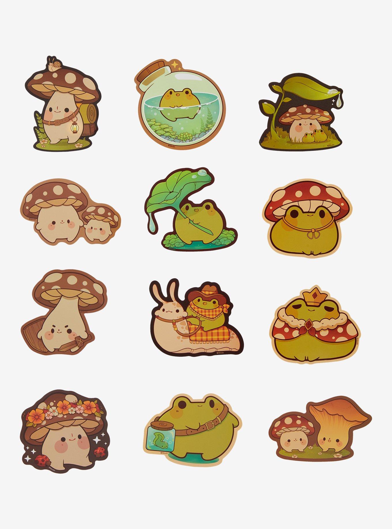 Forest Mushroom Frog Blind Box Sticker Pack By Rhinlin, , hi-res