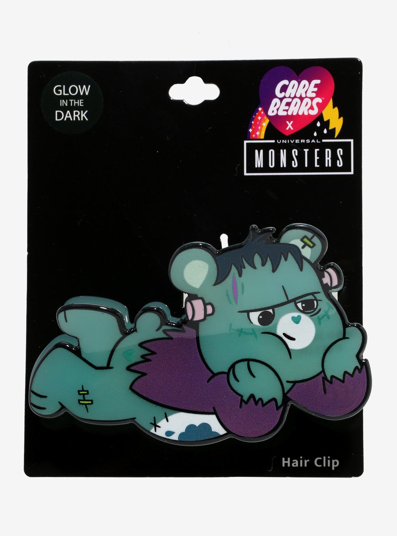 Care Bears X Universal Monsters Grumpy Bear As Frankenstein Glow-In-The-Dark Claw Hair Clip