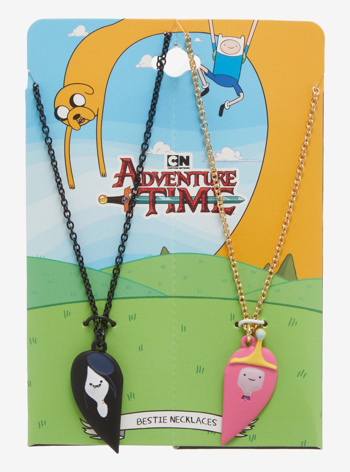 Adventure Time Princess Bubblegum & Marceline Best Friend Necklace Set, , hi-res