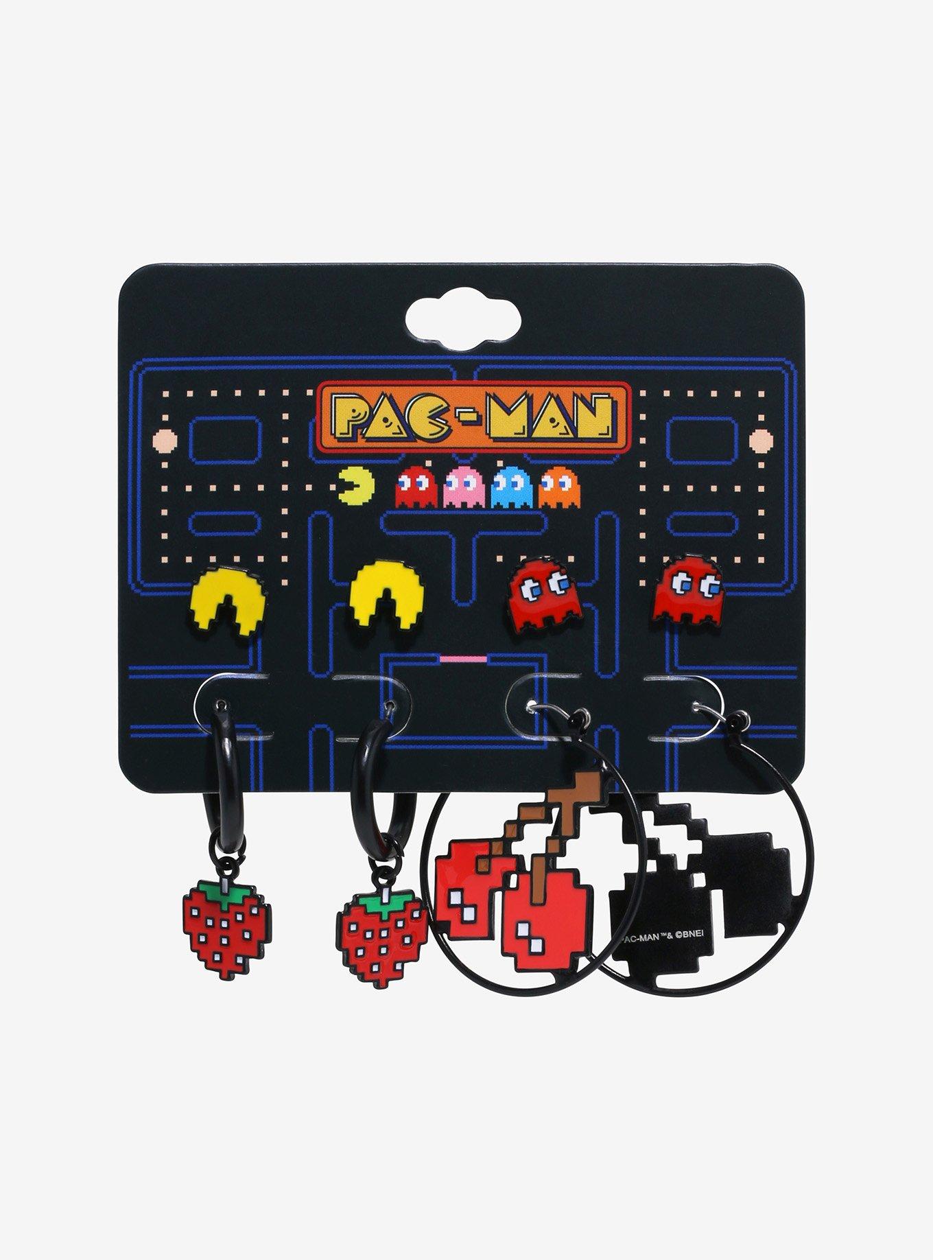 Pac-Man Characters & Fruit Earring Set, , hi-res