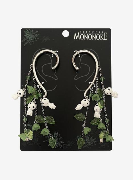 Studio Ghibli® Princess Mononoke Kodama Charm Cuff Earrings Hot