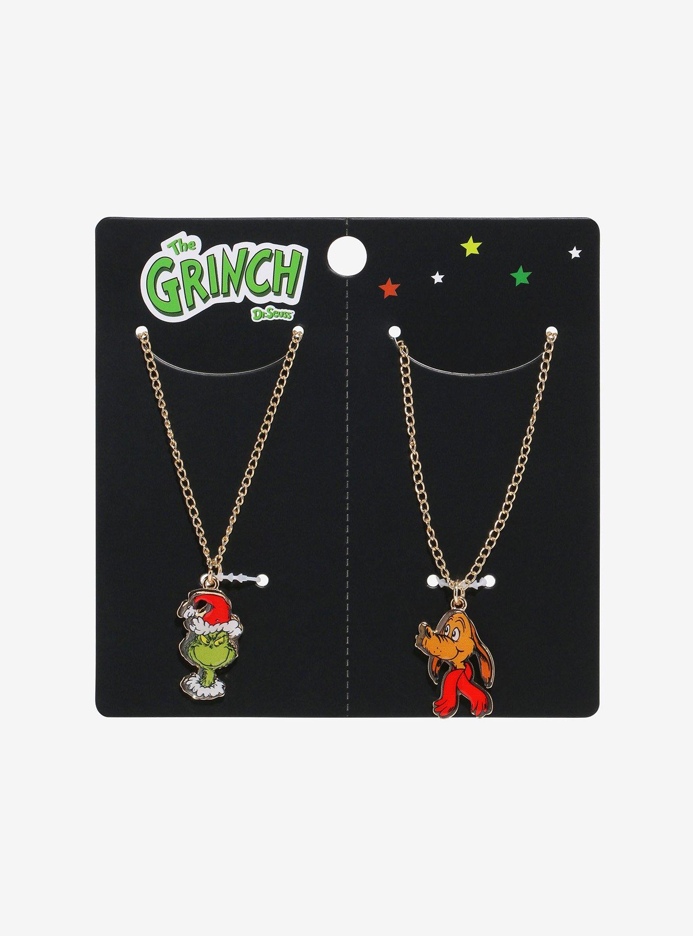 Dr. Seuss How The Grinch Stole Christmas Grinch & Max Best Friend Necklace Set, , hi-res