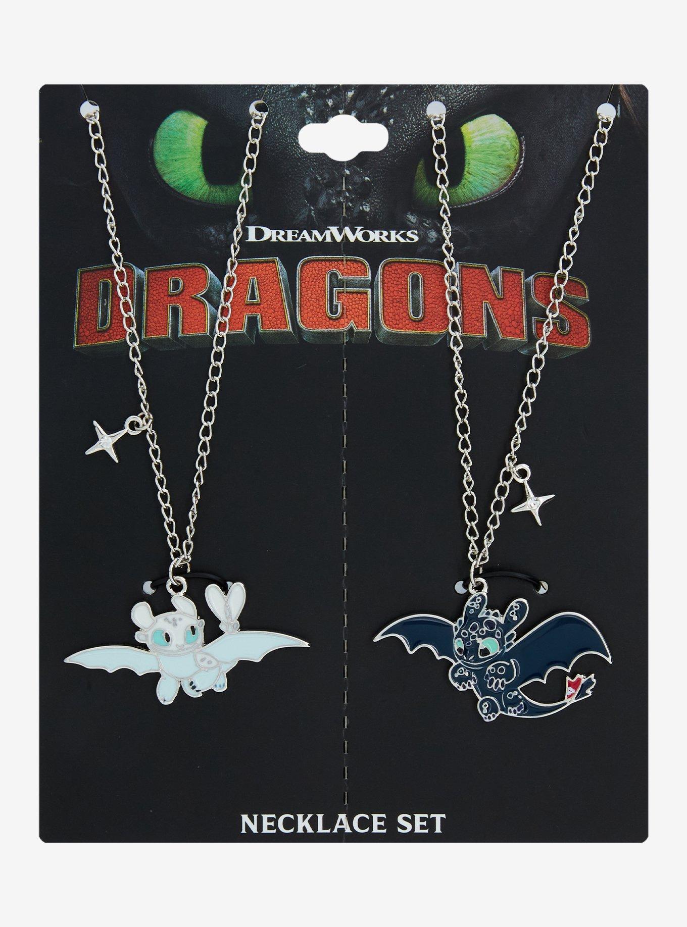 How To Train Your Dragon Toothless & Light Fury Best Friend Necklace Set, , hi-res