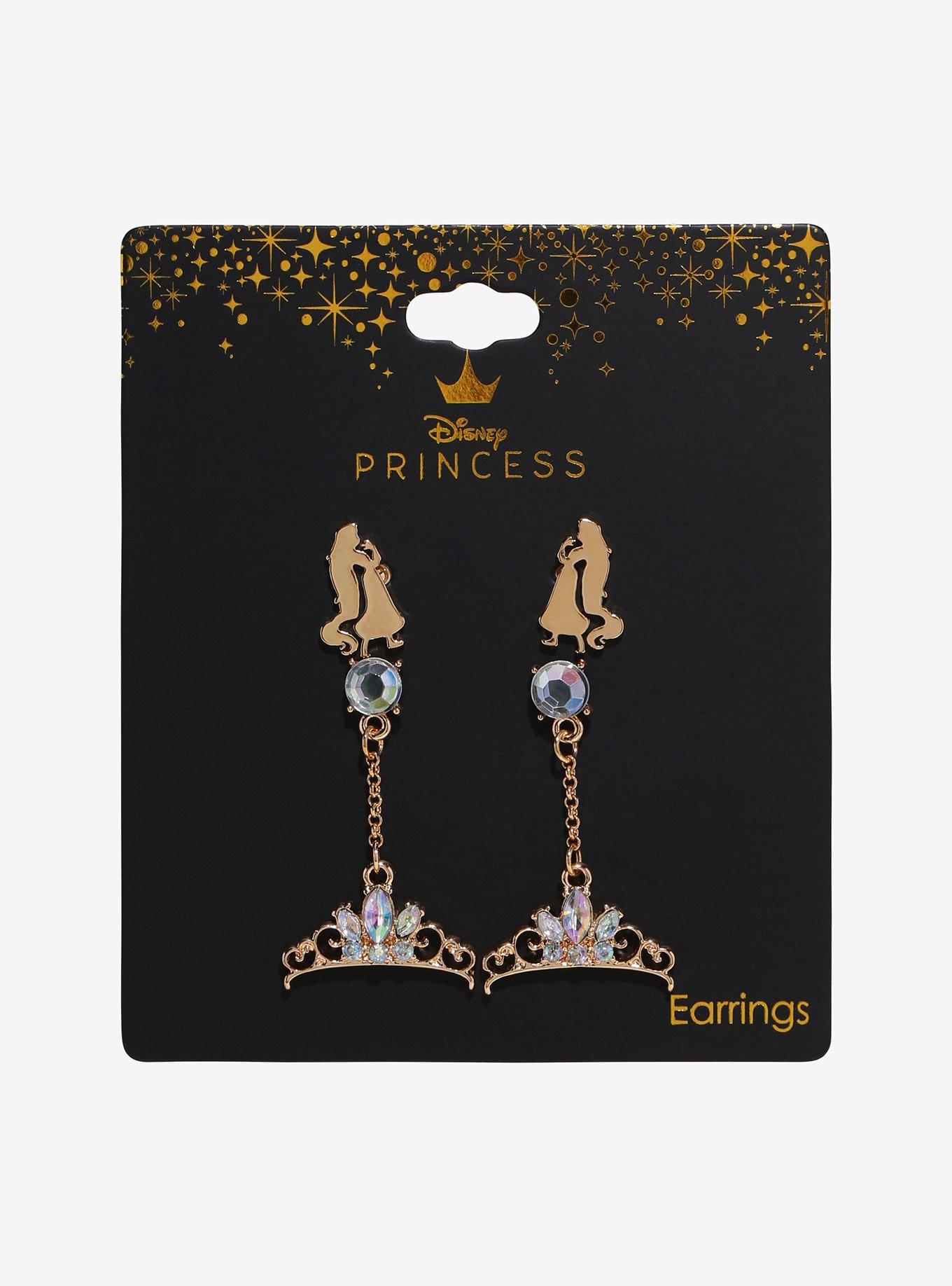 Disney Princess Rapunzel Crown Earring Set, , hi-res