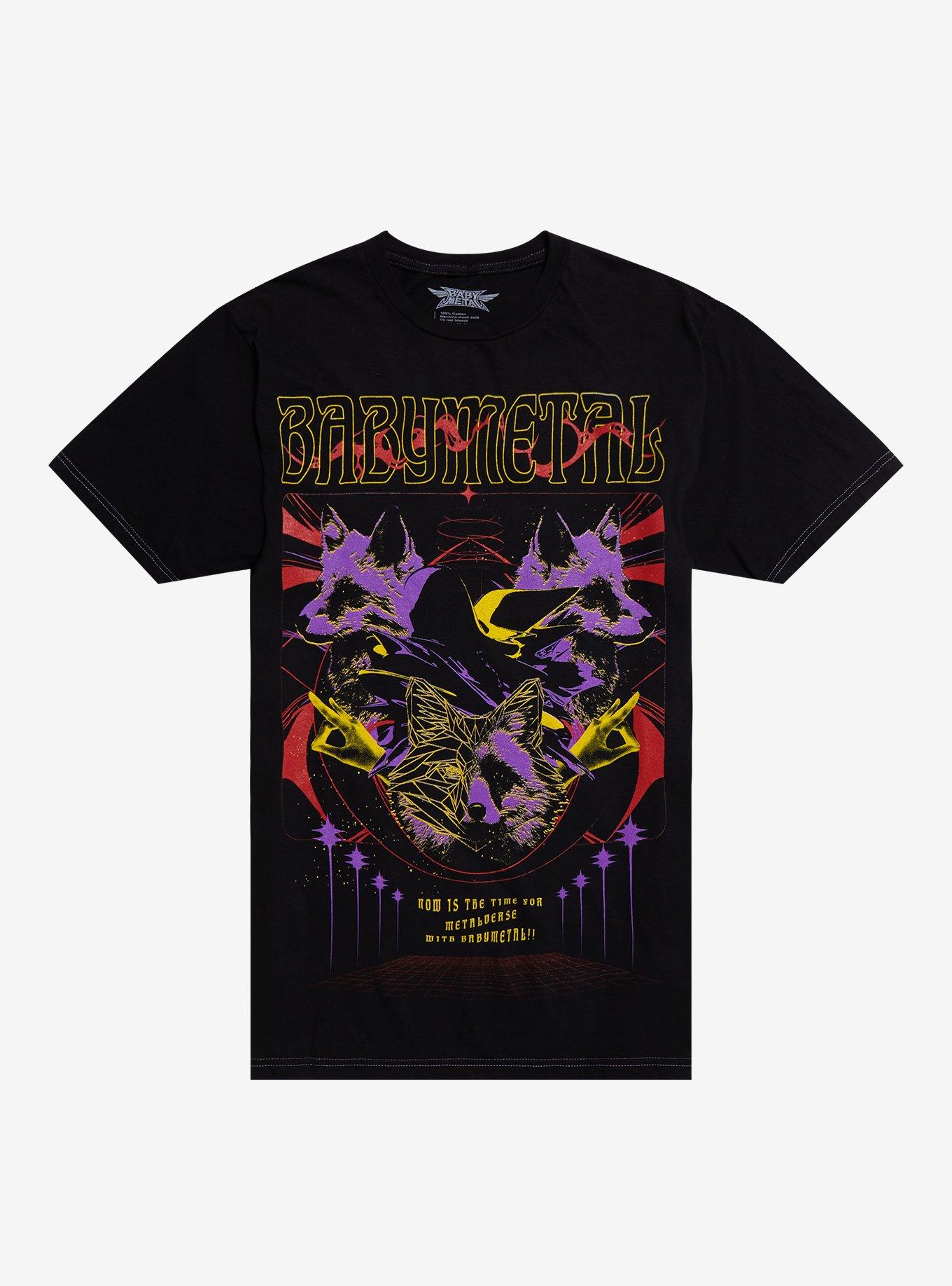 Babymetal Foxes Boyfriend Fit Girls T-Shirt, BLACK, hi-res
