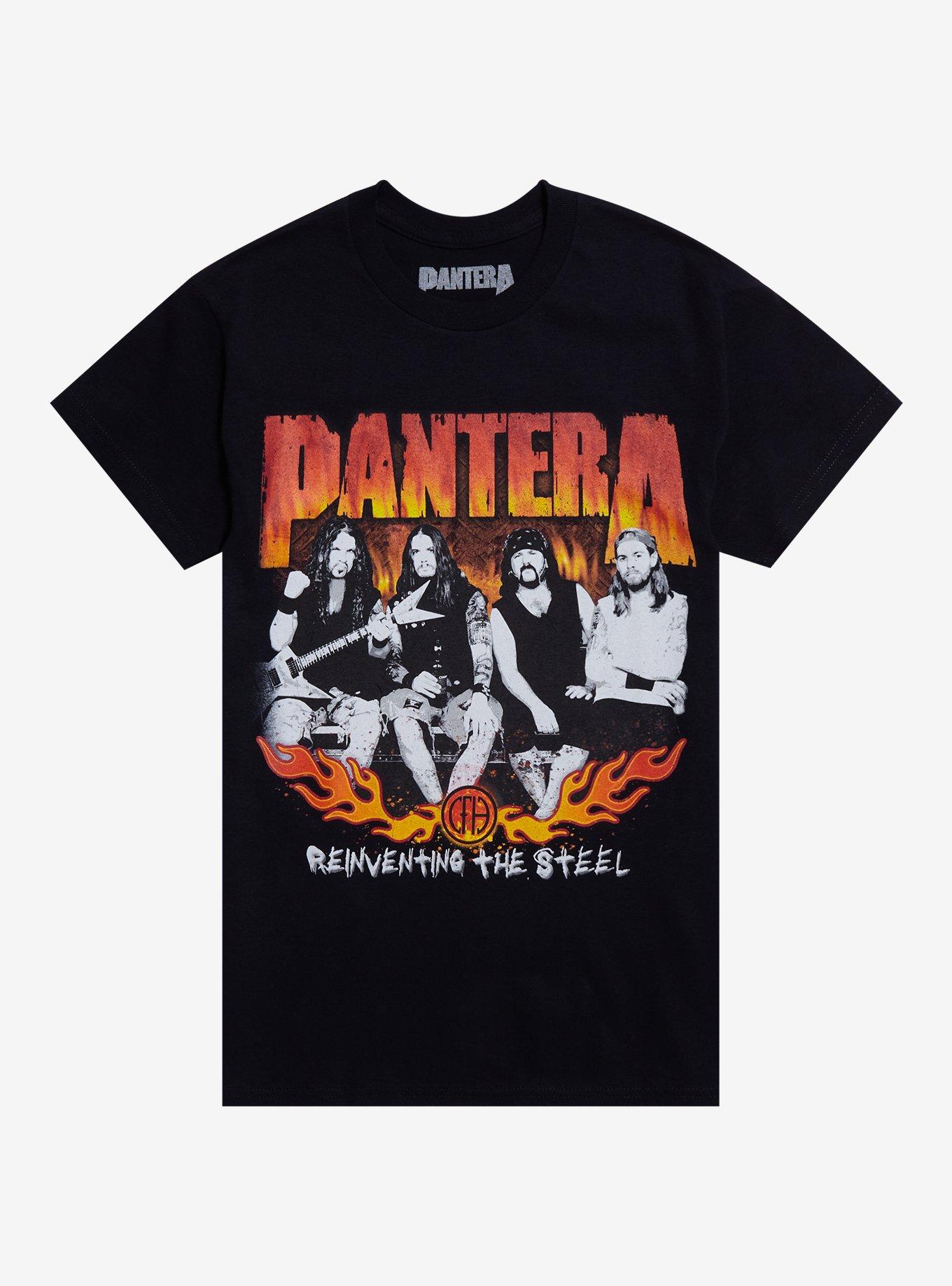 Pantera Reinventing The Steel Flames Boyfriend Fit Girls T-Shirt