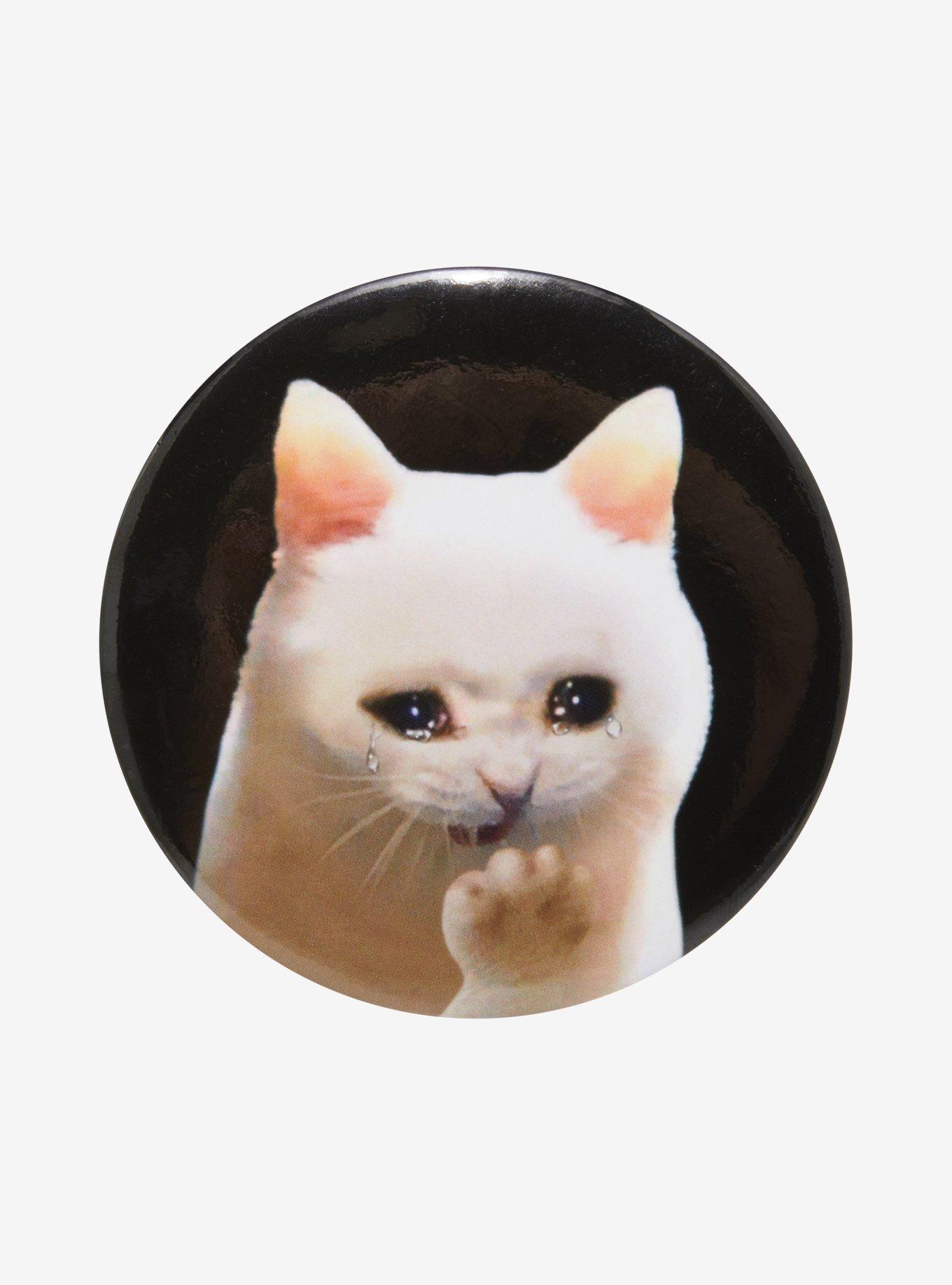 Crying Cat 3 Inch Button, , hi-res