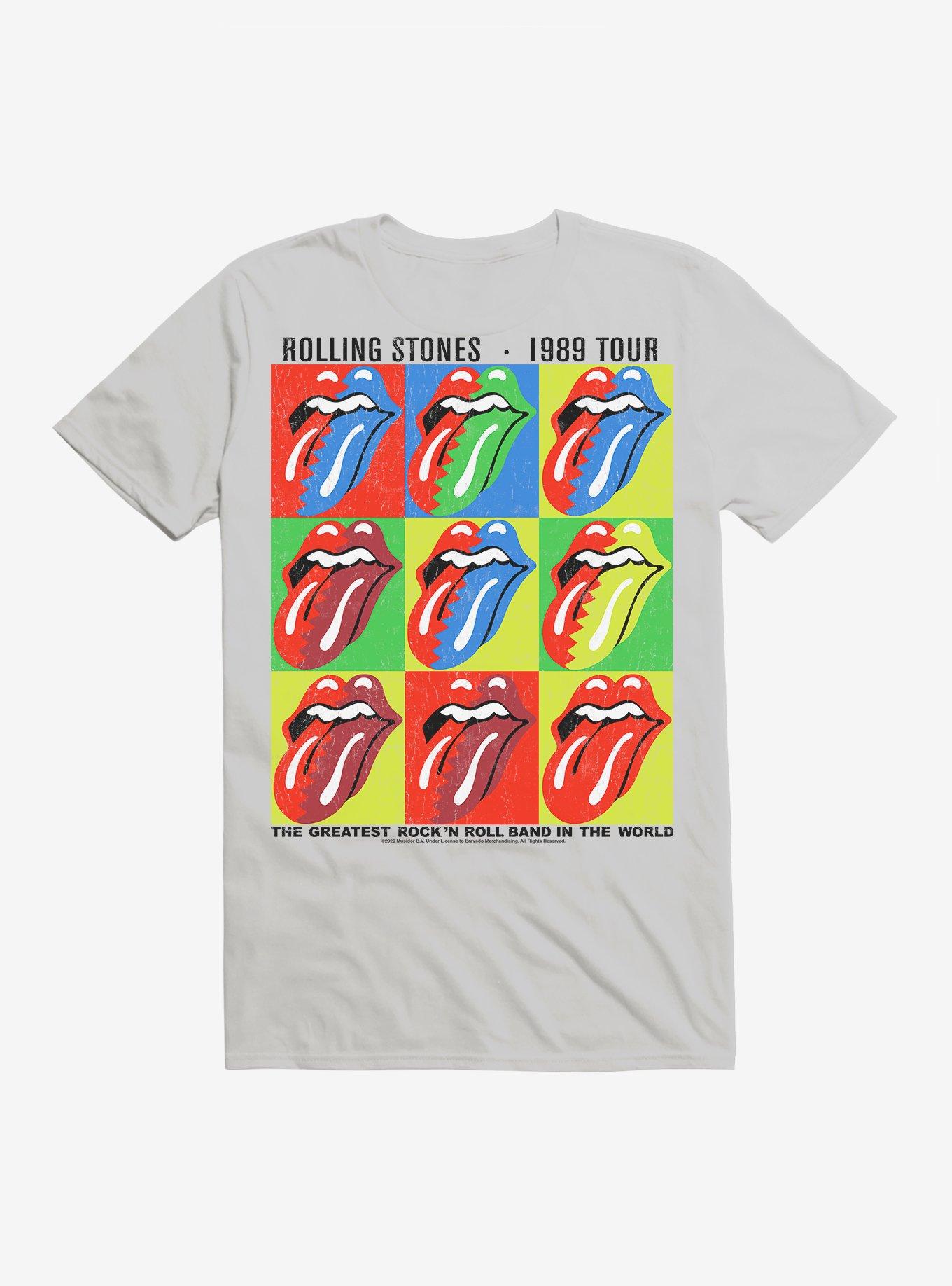 The Rolling Stones 1989 Tour Pop Art T-Shirt, ICE GREY, hi-res
