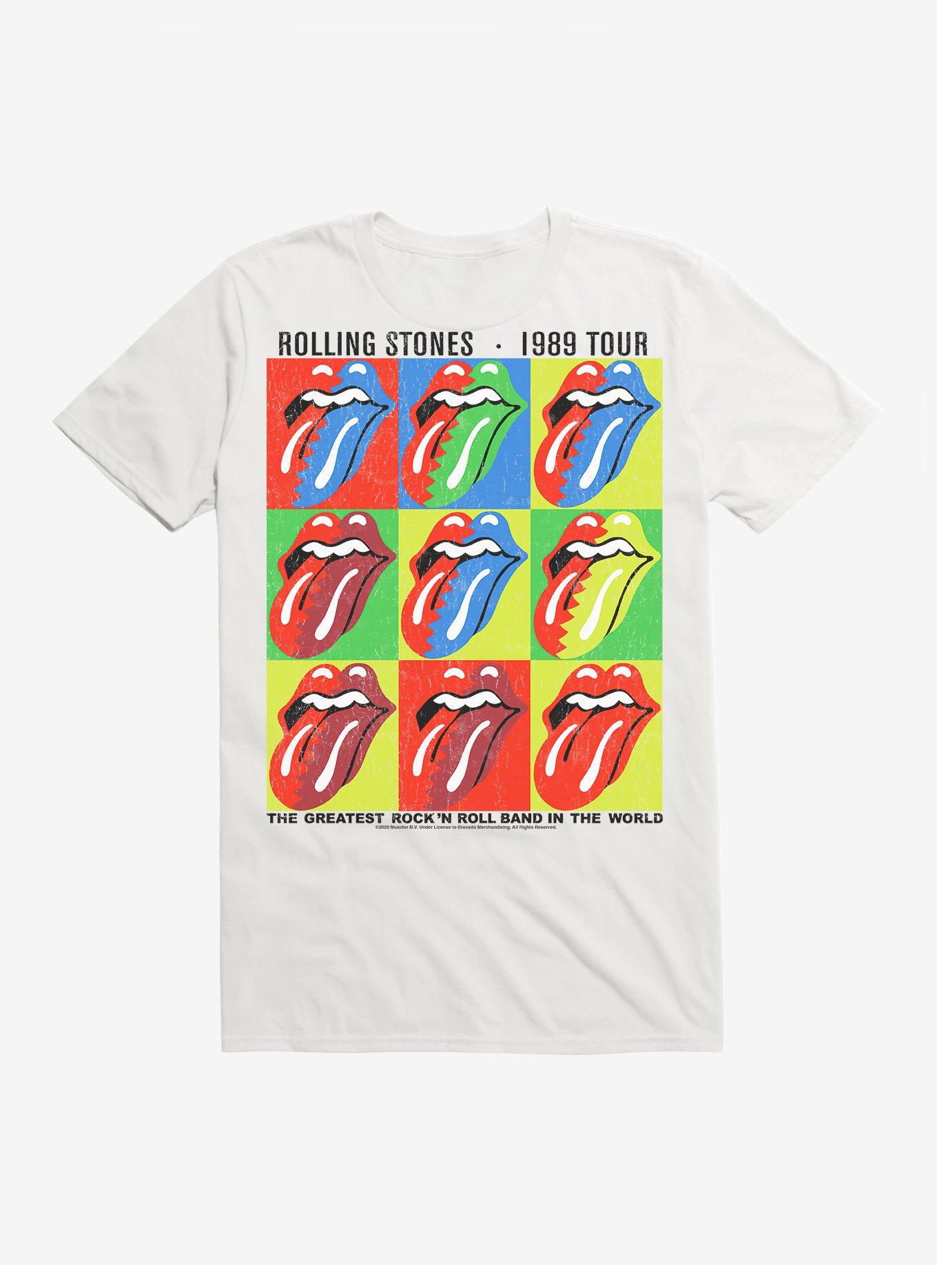 The Rolling Stones 1989 Tour Pop Art T-Shirt, WHITE, hi-res