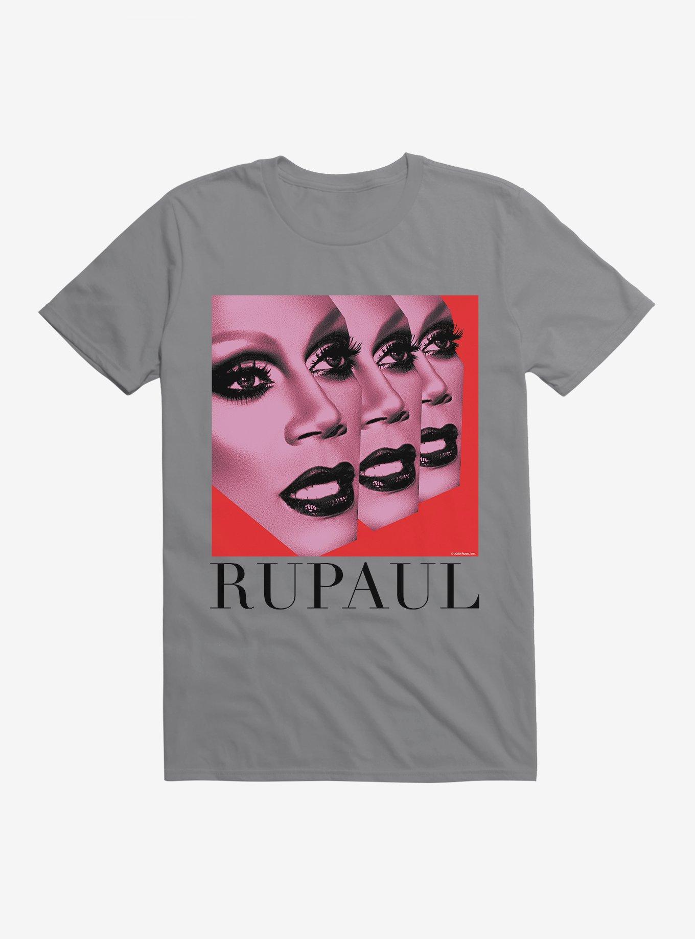 RuPaul Face Repeat T-Shirt, STORM GREY, hi-res
