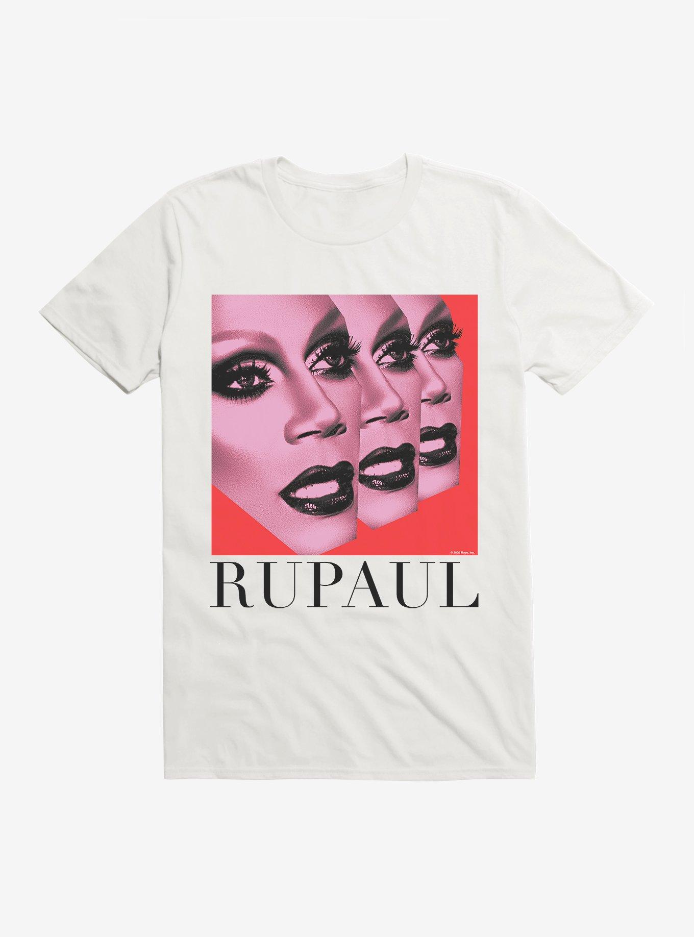 RuPaul Face Repeat T-Shirt, WHITE, hi-res
