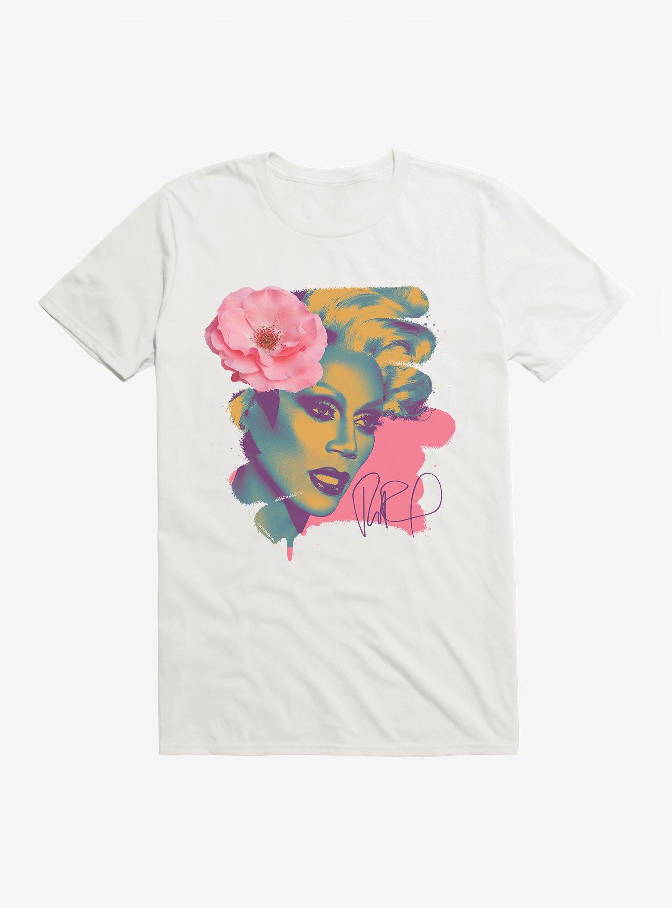 RuPaul Floral Portrait T-Shirt, , hi-res